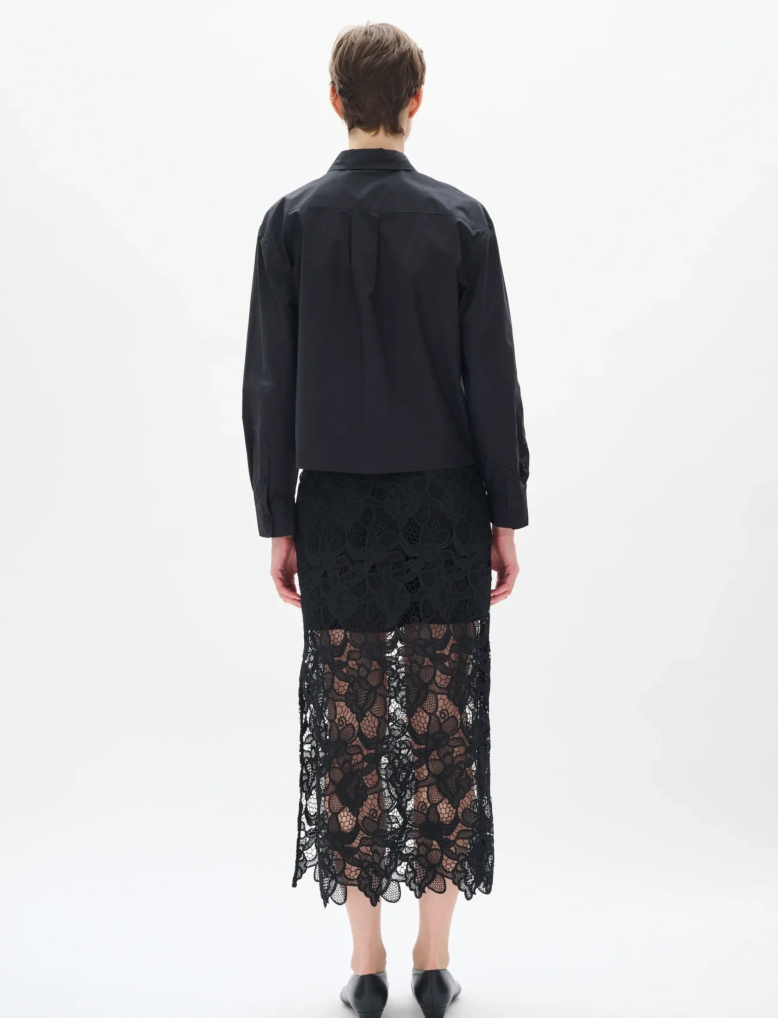 InWear - AimeeIW Cropped Shirt - langärmlige hemden - black - 4