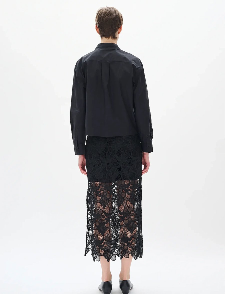 InWear - AimeeIW Cropped Shirt - koszule z długimi rękawami - black - 4