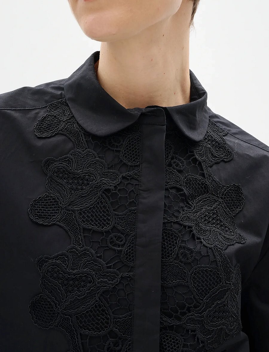 InWear - AimeeIW Cropped Shirt - koszule z długimi rękawami - black - 5