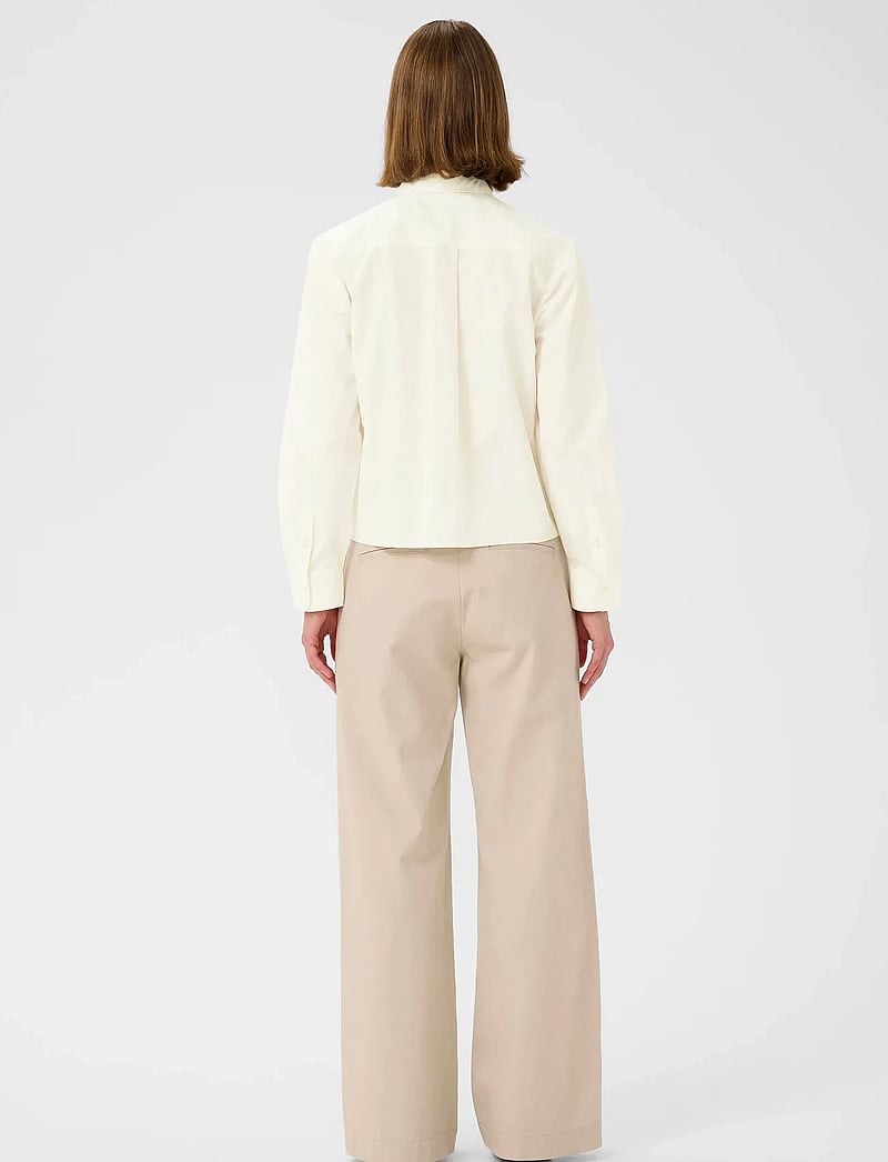 InWear - AimeeIW Cropped Shirt - long-sleeved shirts - whisper white - 4
