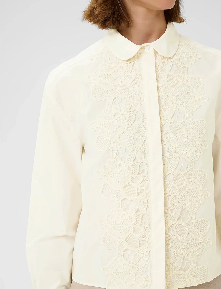 InWear - AimeeIW Cropped Shirt - langärmlige hemden - whisper white - 5