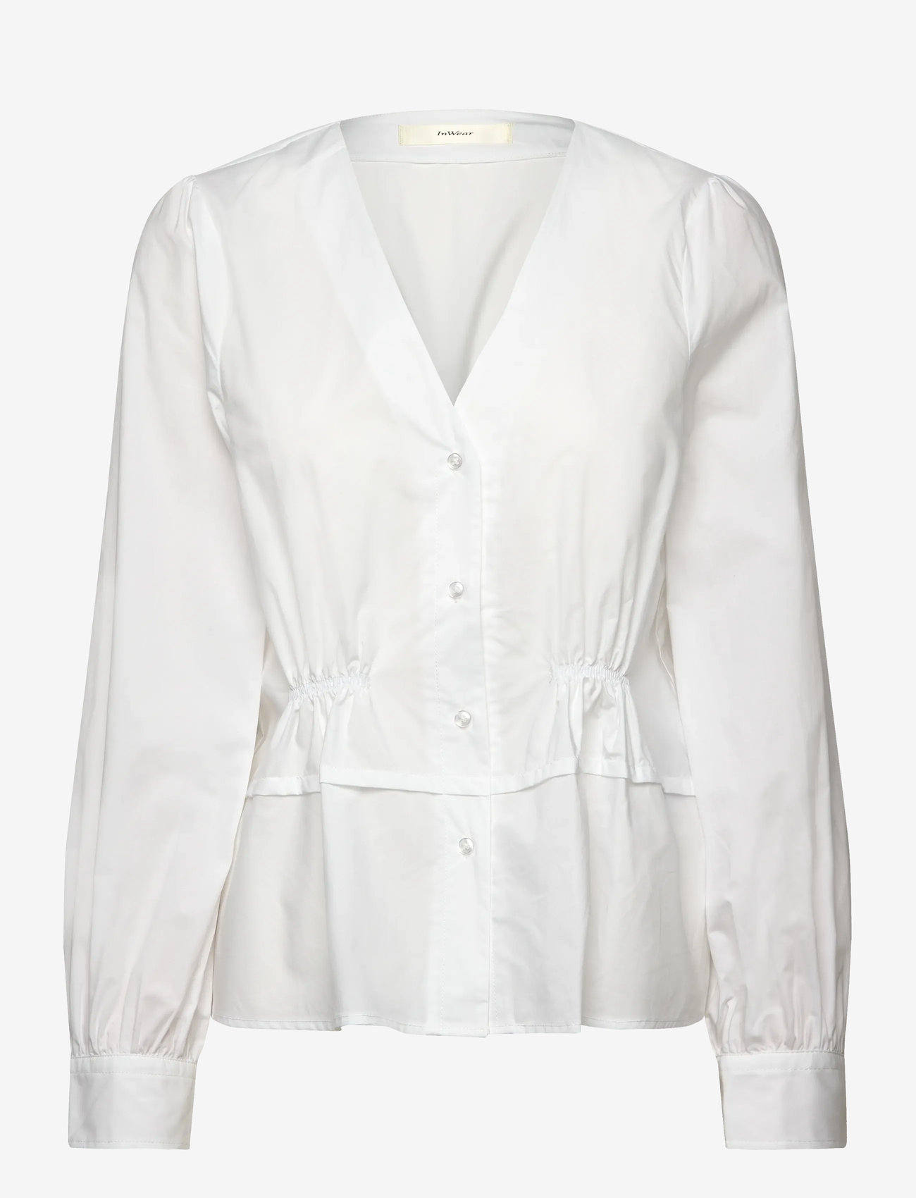 InWear - AtlasIW V-neck Shirt - langærmede bluser - pure white - 1