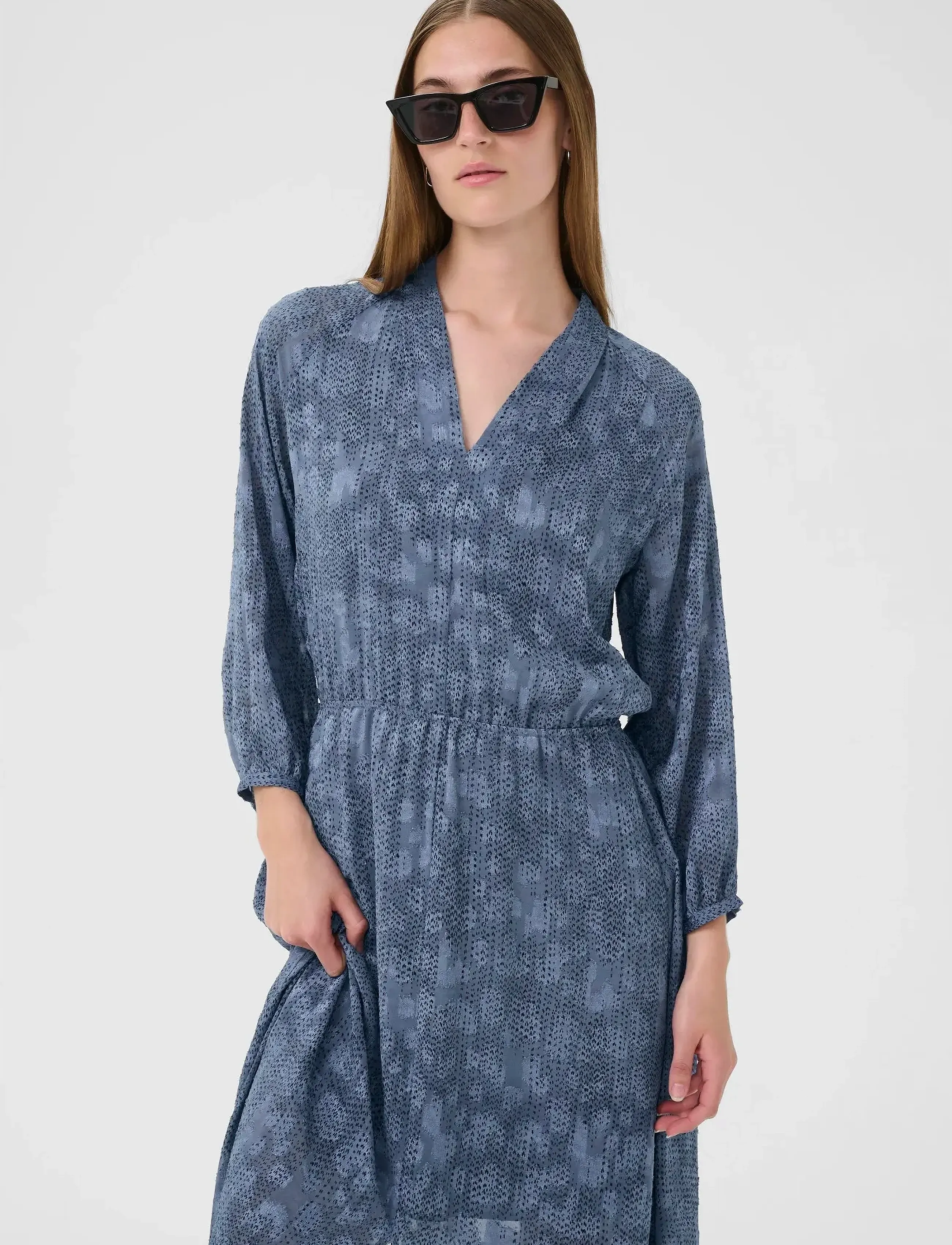 InWear AddisonIW Dress - Kleider - DOTTED SURFACE BLUE / blue