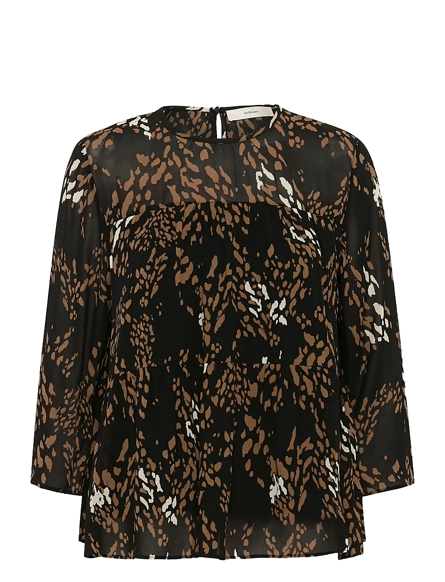 InWear - AverieIW Blouse - long sleeved blouses - leonora black - 1