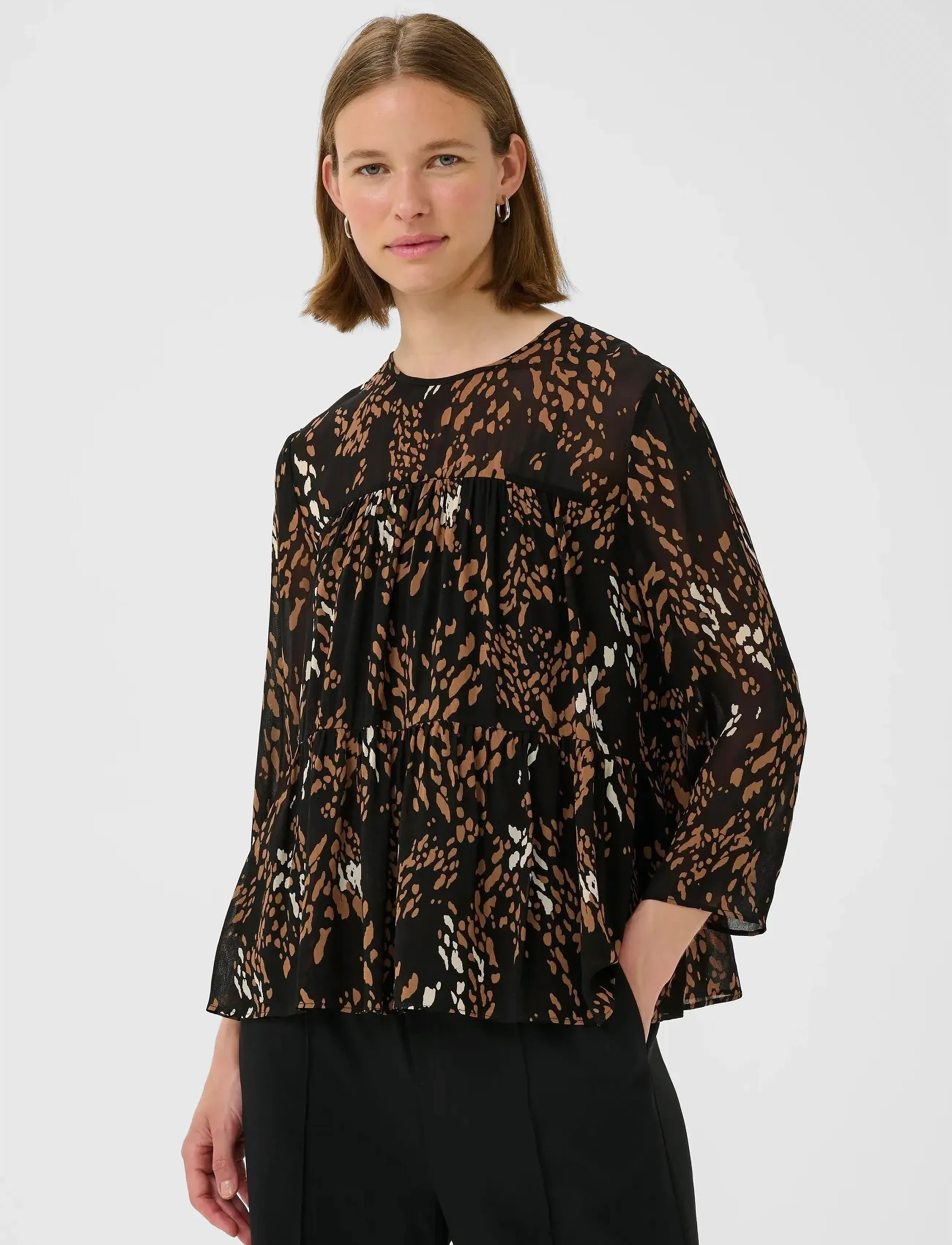 InWear Averieiw Blouse, 40, Black, Bluser > Langærmede, Dame