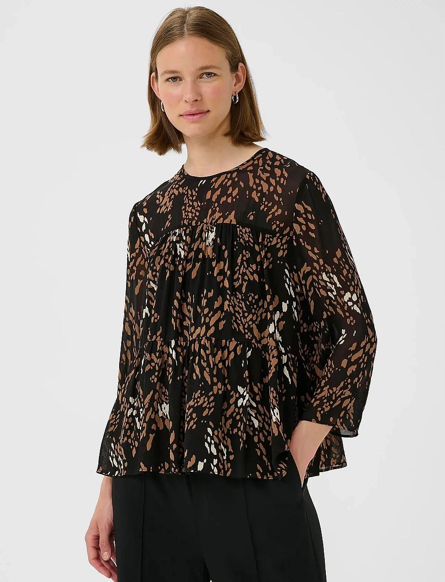 InWear - AverieIW Blouse - long sleeved blouses - leonora black - 0