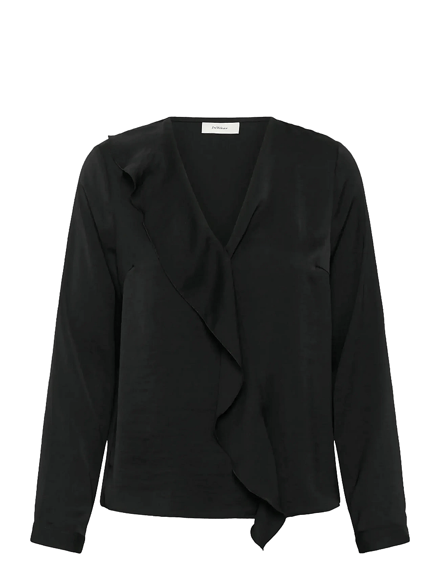 InWear - AudaIW Blouse - long sleeved blouses - black - 1