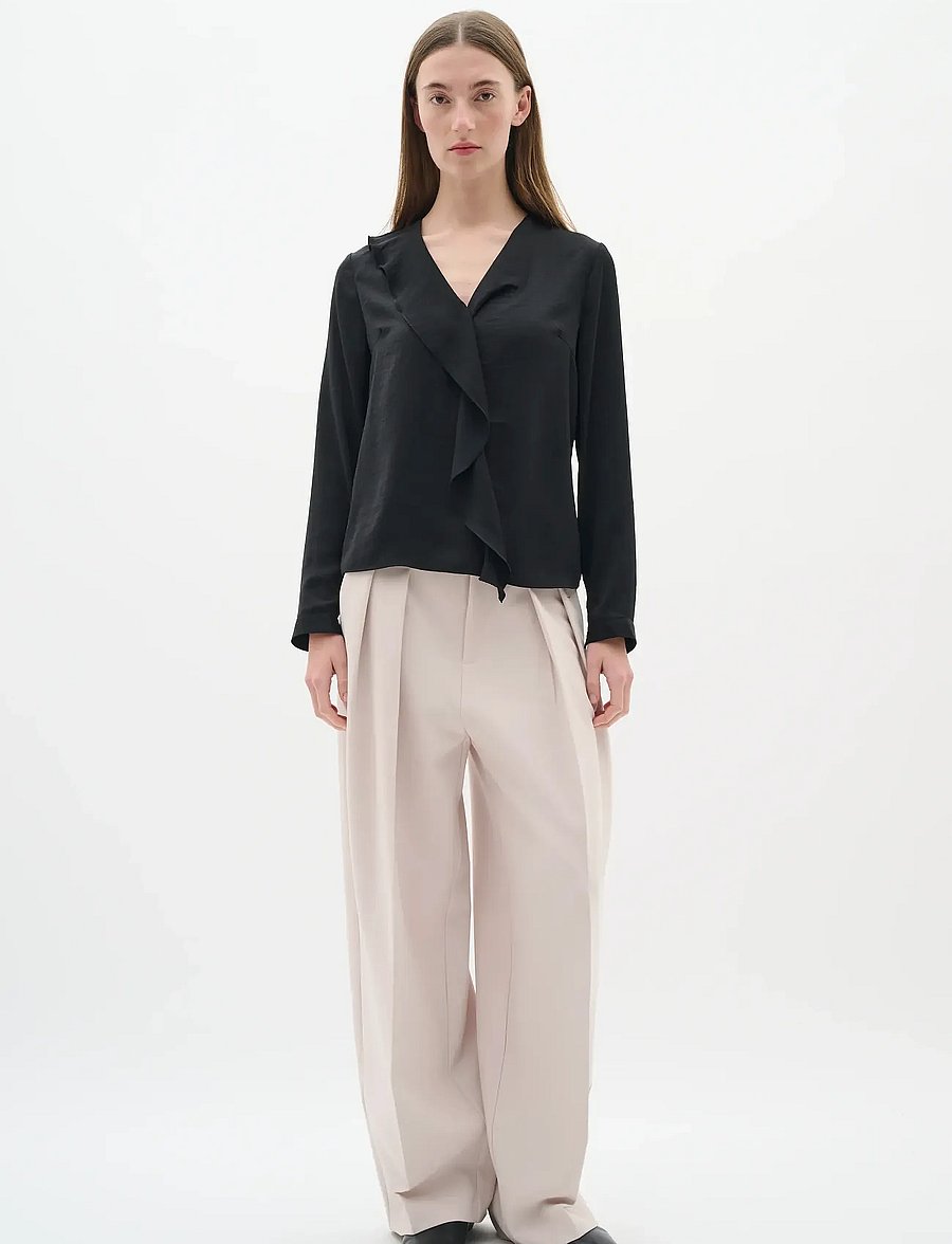 InWear - AudaIW Blouse - long sleeved blouses - black - 3