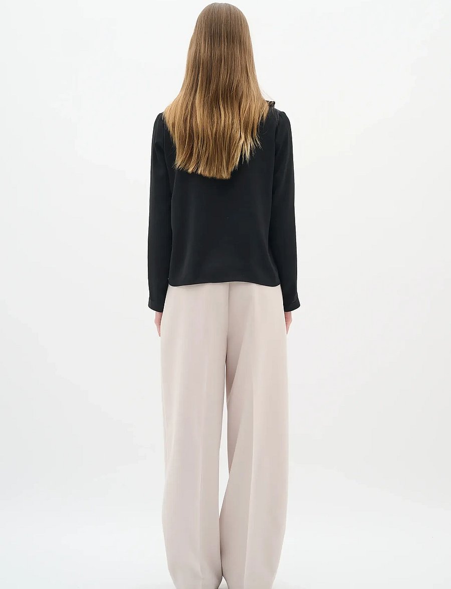 InWear - AudaIW Blouse - long sleeved blouses - black - 4