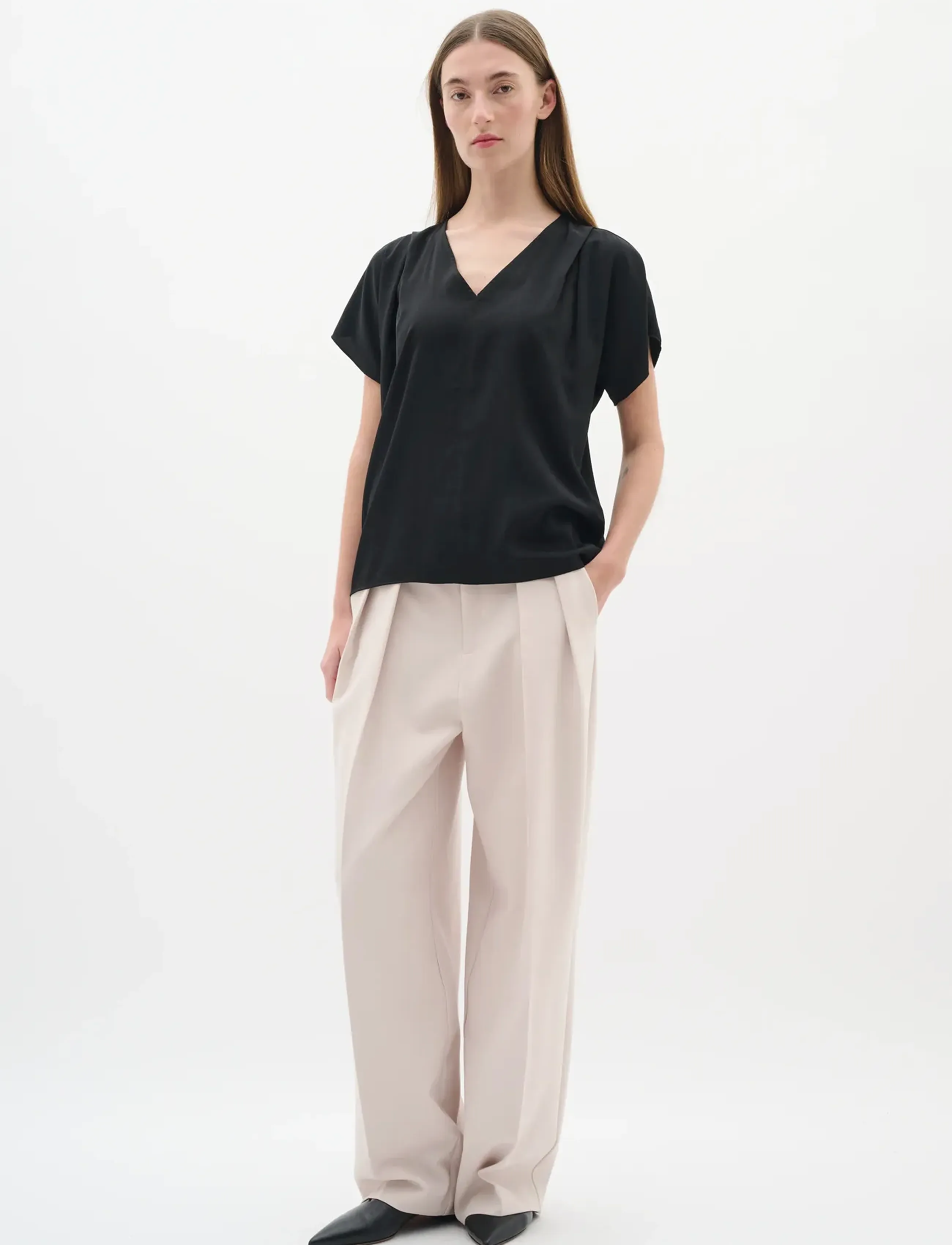 InWear - AdelineIW Top - kurzärmlige hemden - black - 3