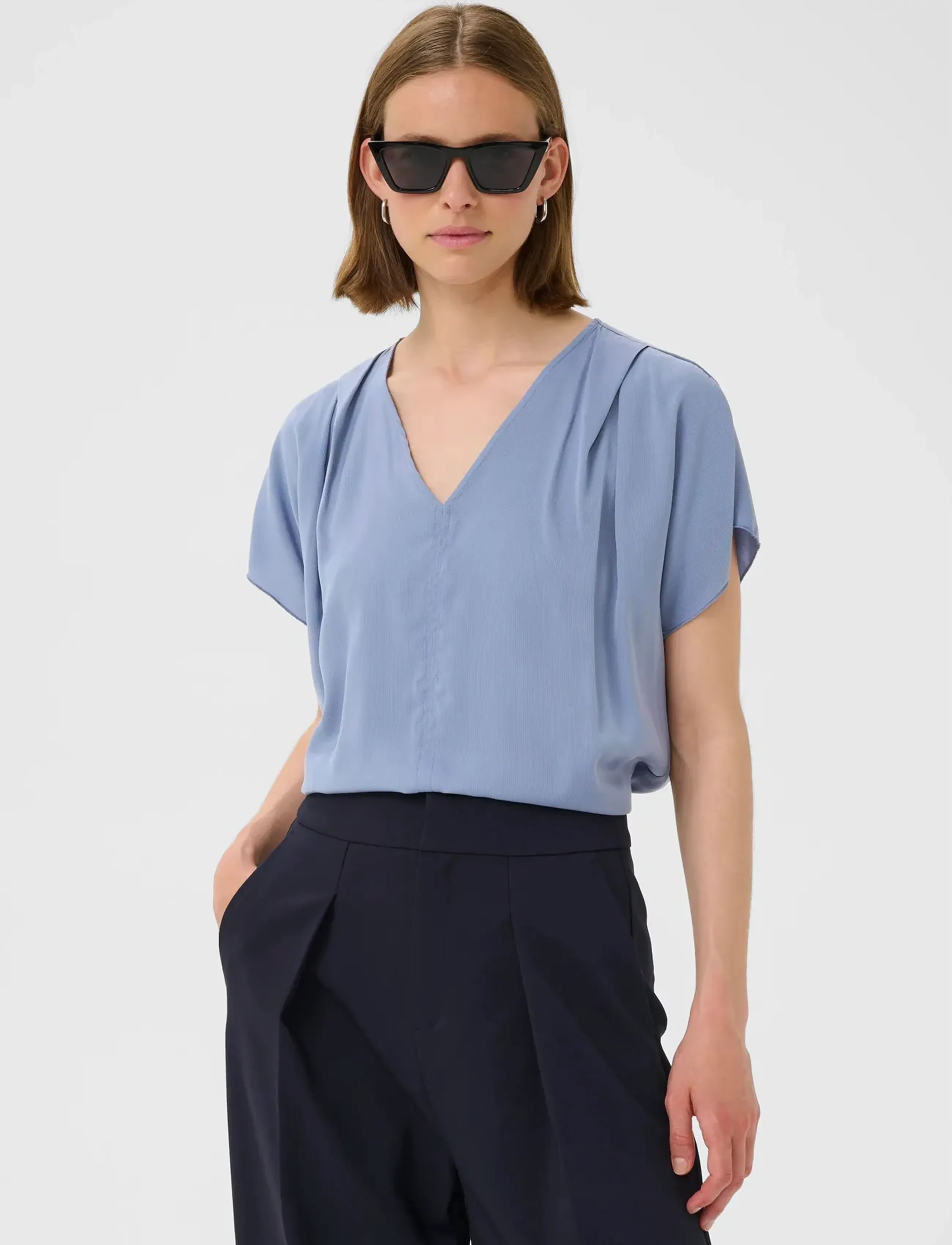 InWear Adelineiw Top, 42, Blue, Skjorter > Kortærmede, Dame