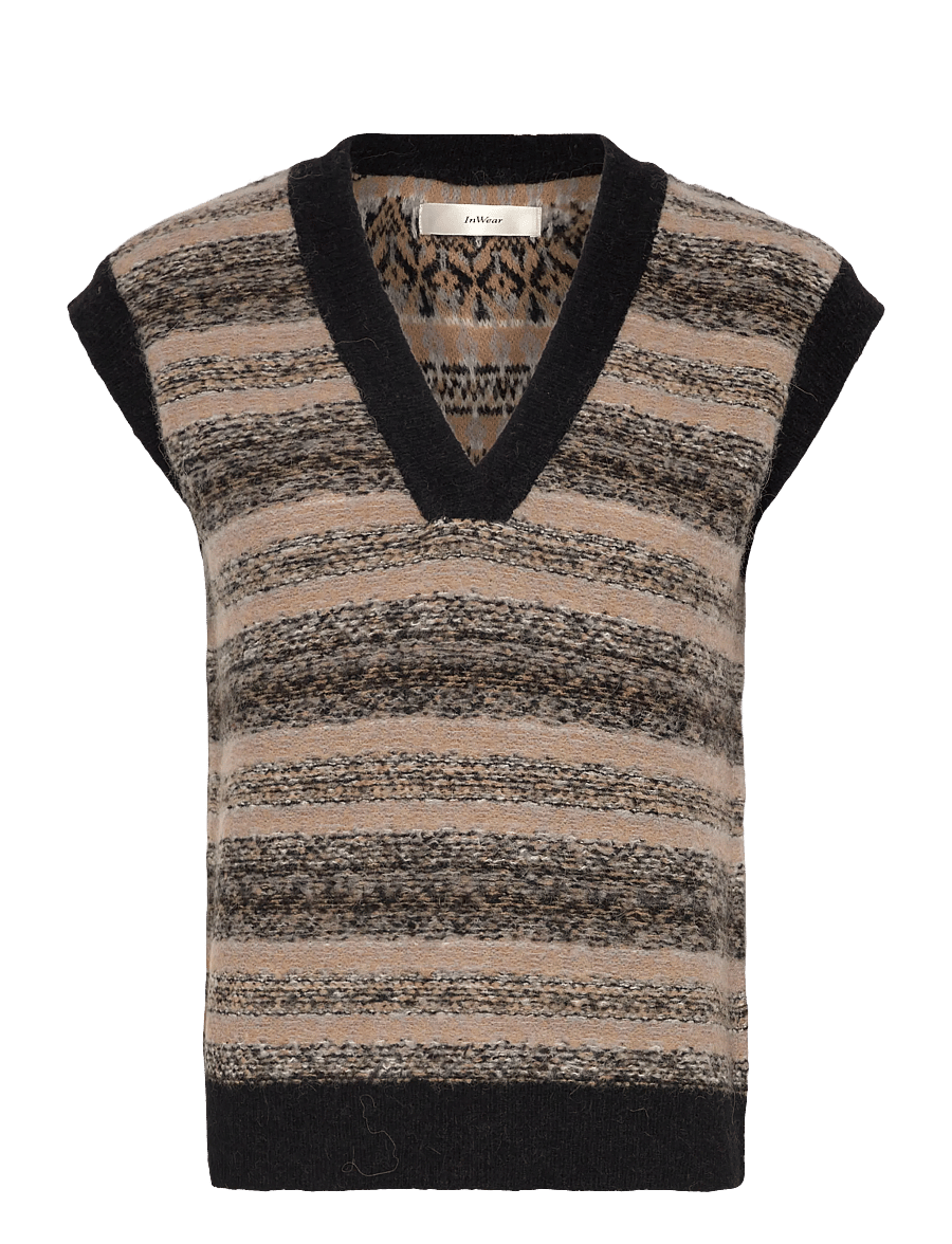 InWear - GilliaIW Vest - strikveste - mix colour fairisle - 1