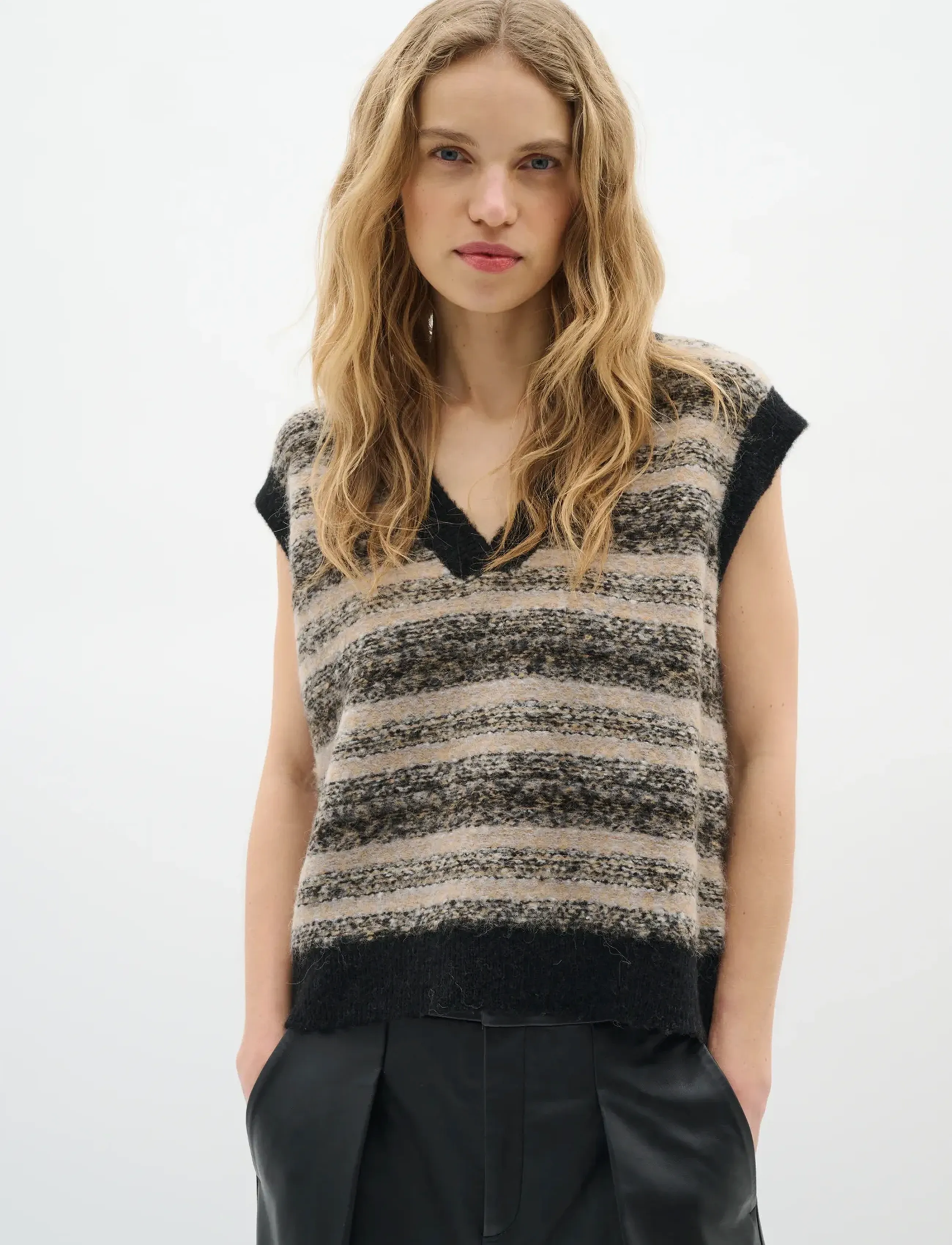 InWear Gilliaiw Vest, XS, Beige, Veste > Strikkede Veste, Dame