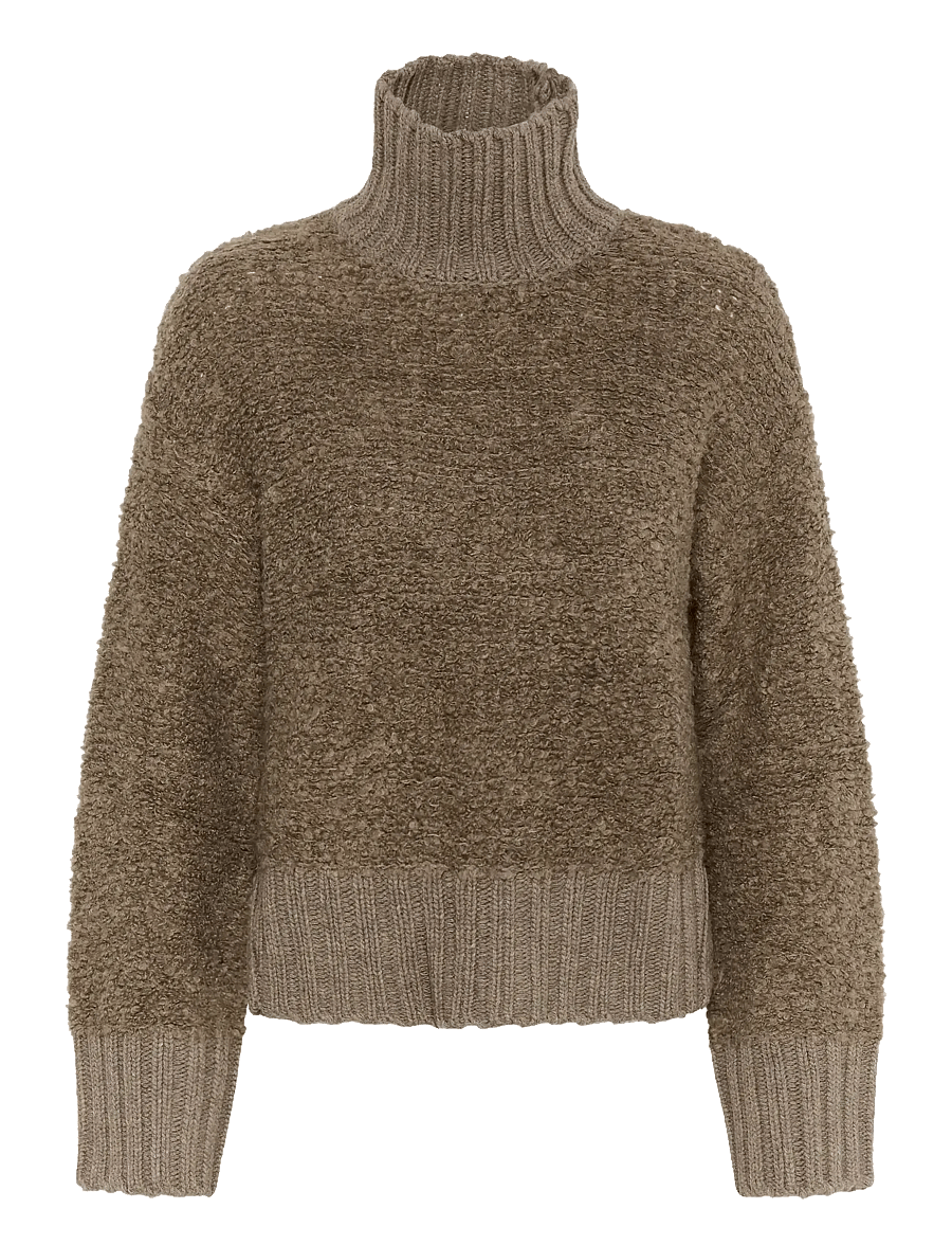 InWear - GuoIW Highneck - striktrøjer - sandy grey melange - 1
