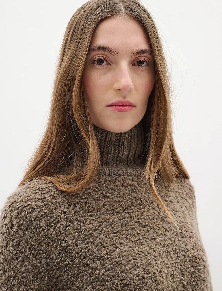 InWear - GuoIW Highneck - striktrøjer - sandy grey melange - 5