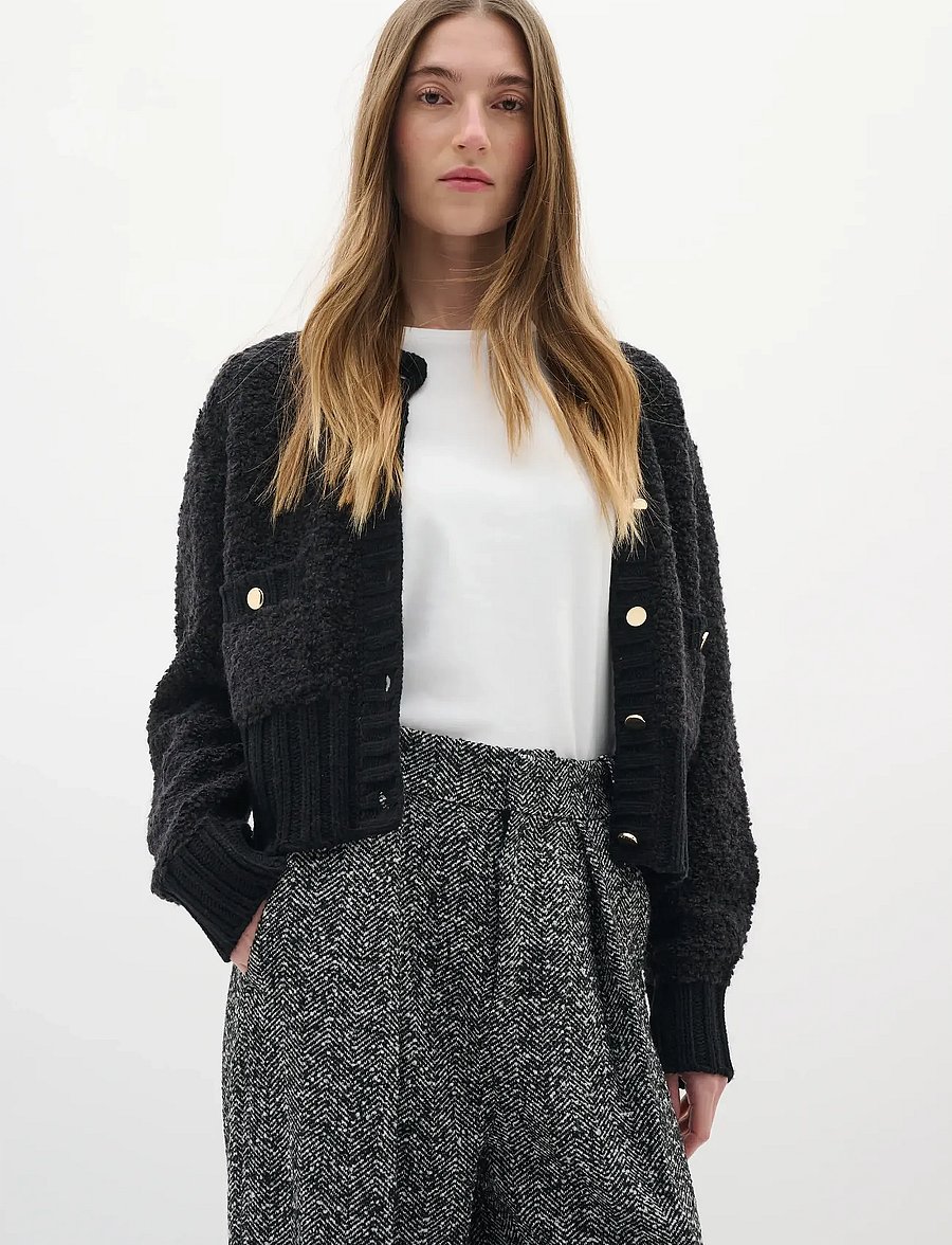 InWear - GuoIW Cardigan - cardigans - black - 0