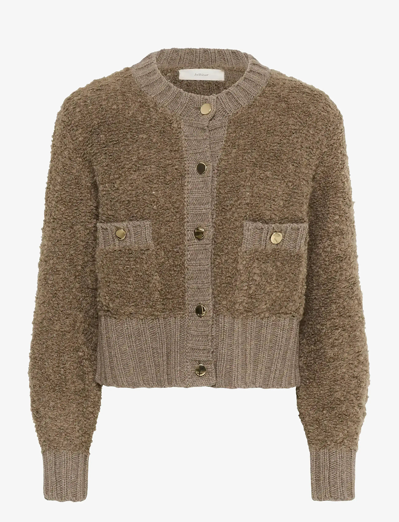 InWear - GuoIW Cardigan - cardigans - sandy grey melange - 1