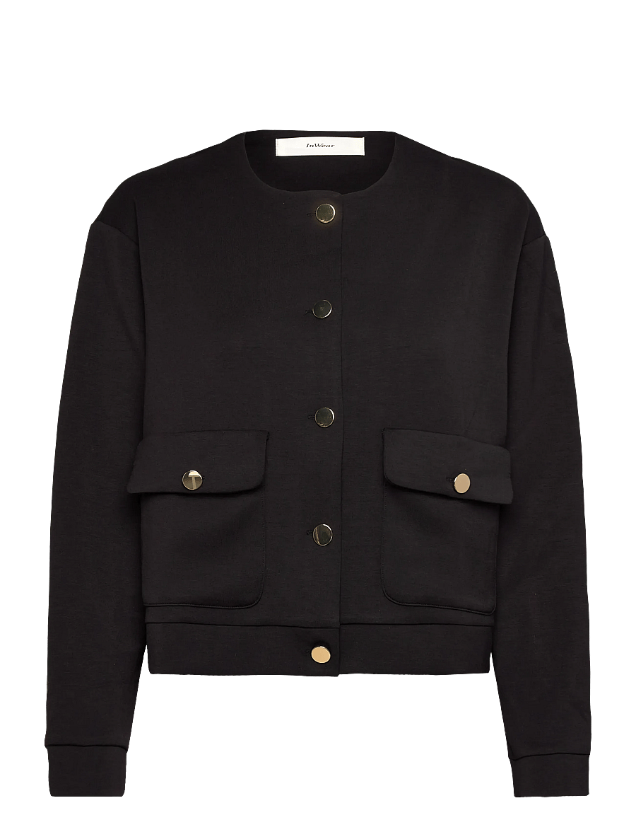 InWear - GIDAIW VINCENT JACKET - marynarki z krótkim stanem - black - 1