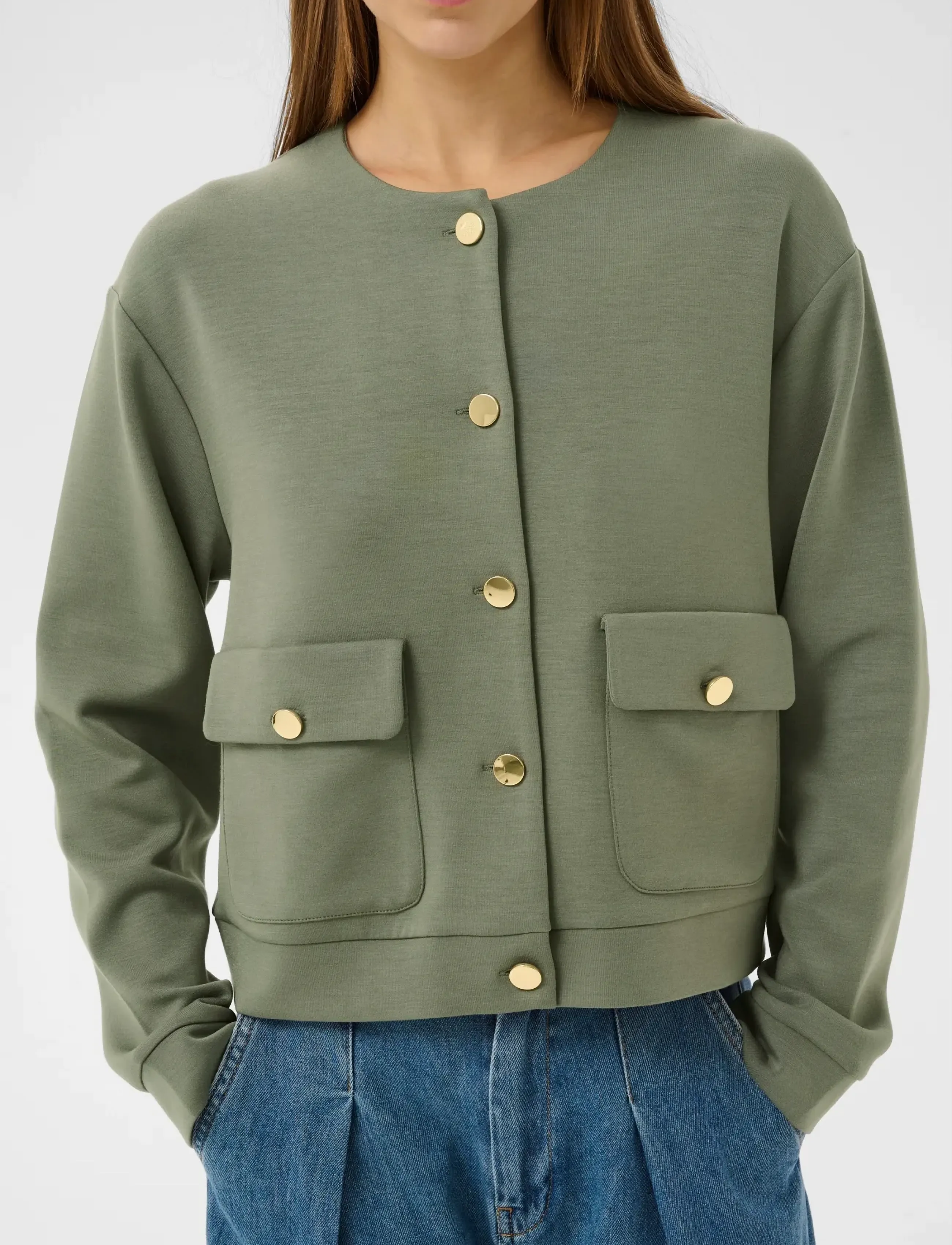 InWear - GIDAIW VINCENT JACKET - cropped-blazer - mulled basil - 5
