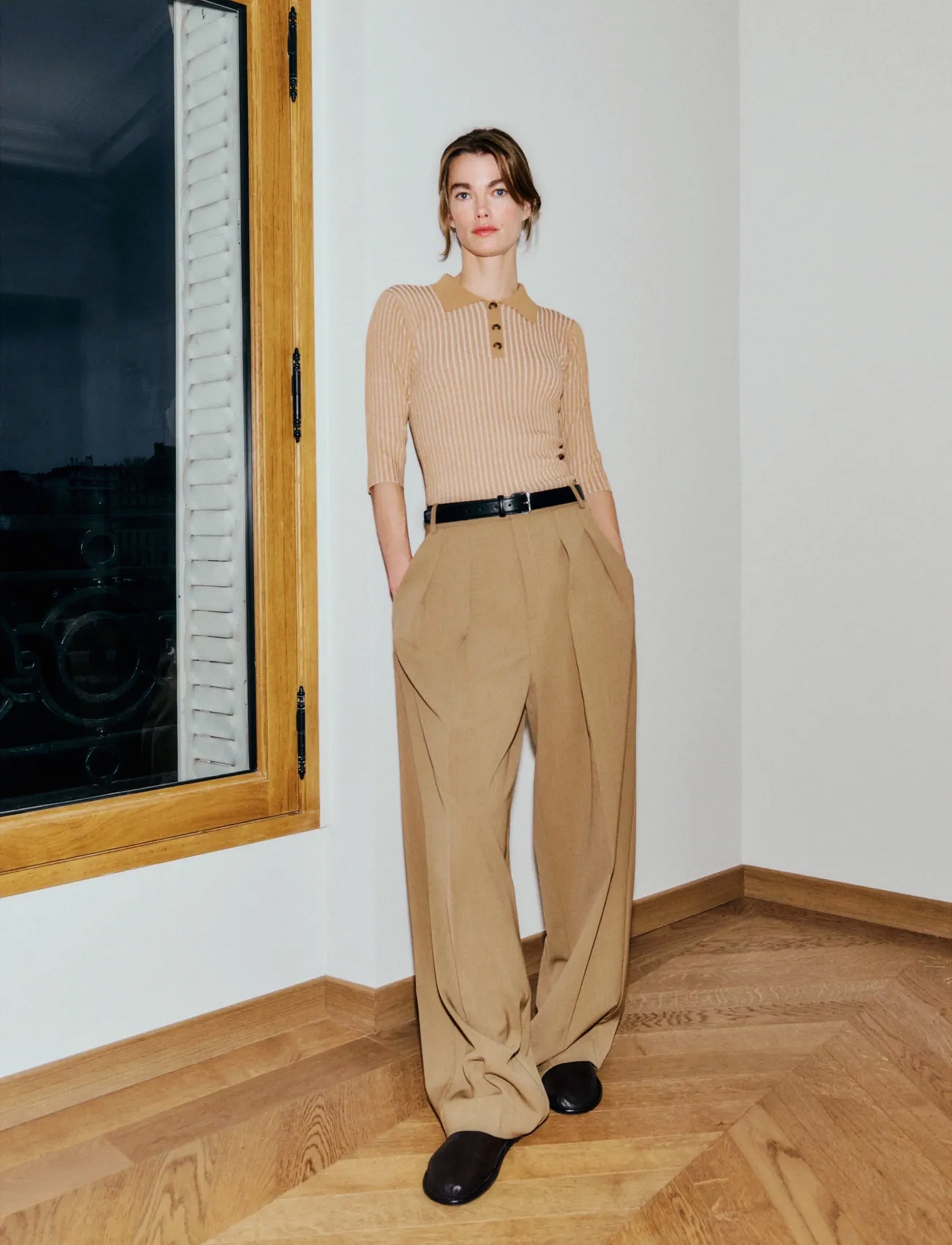 InWear BriettaIW Wide Pants - Tøj - TAPENADE MELANGE / beige