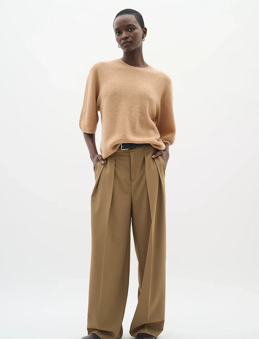 InWear - BriettaIW Wide Pants - spodnie szerokie - tapenade melange - 3