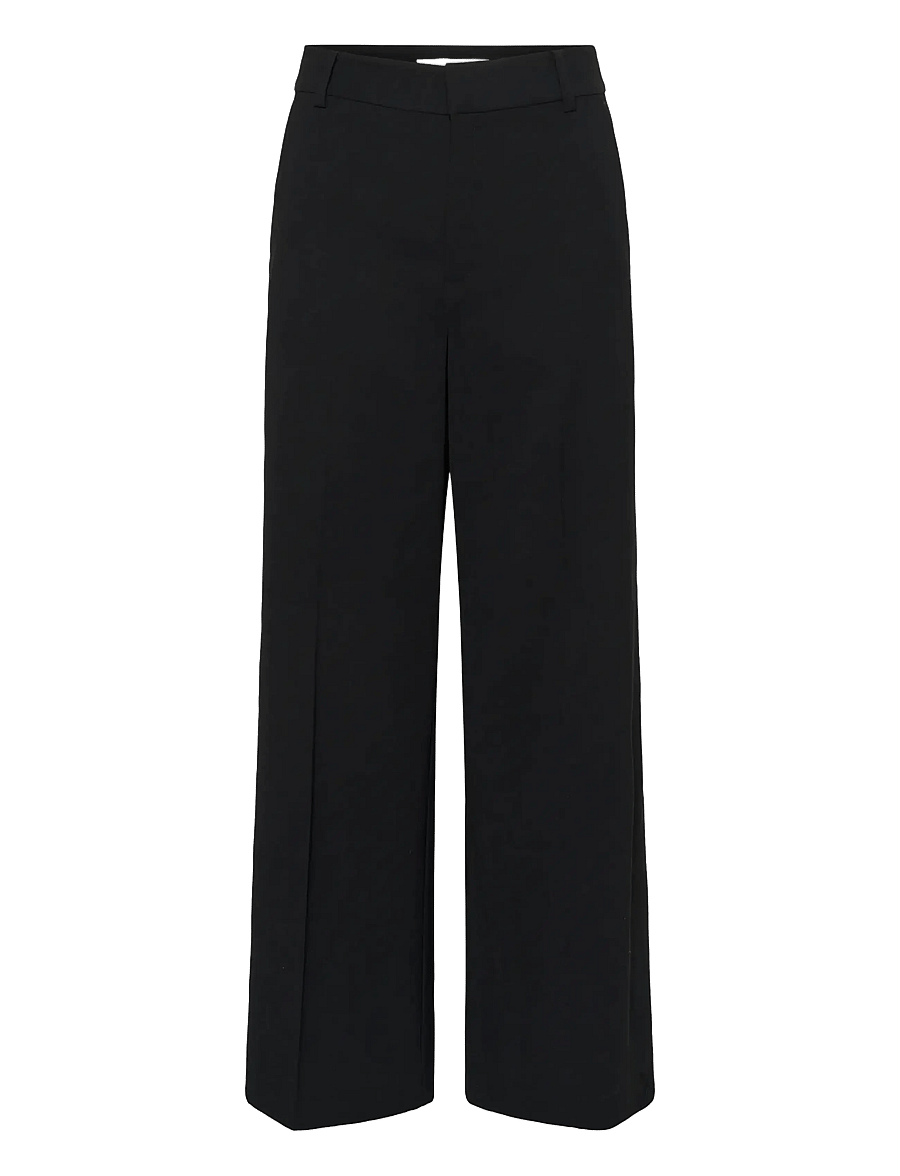 InWear - BRIEZIW SLIT PANTS - laia säärega püksid - black - 1