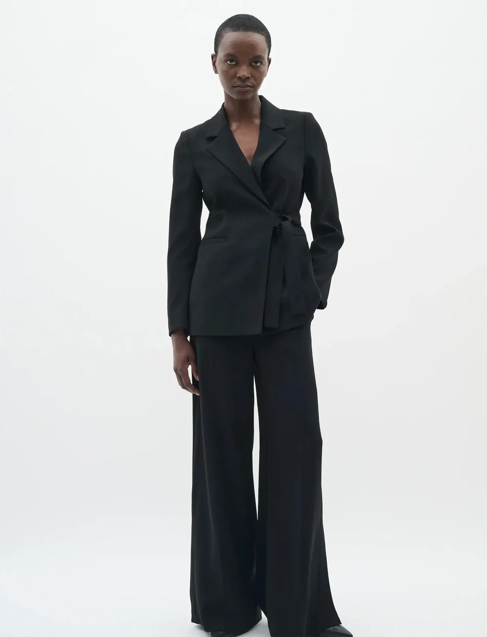 InWear - BriezIW Slit Pants - hosen mit weitem bein - black - 5