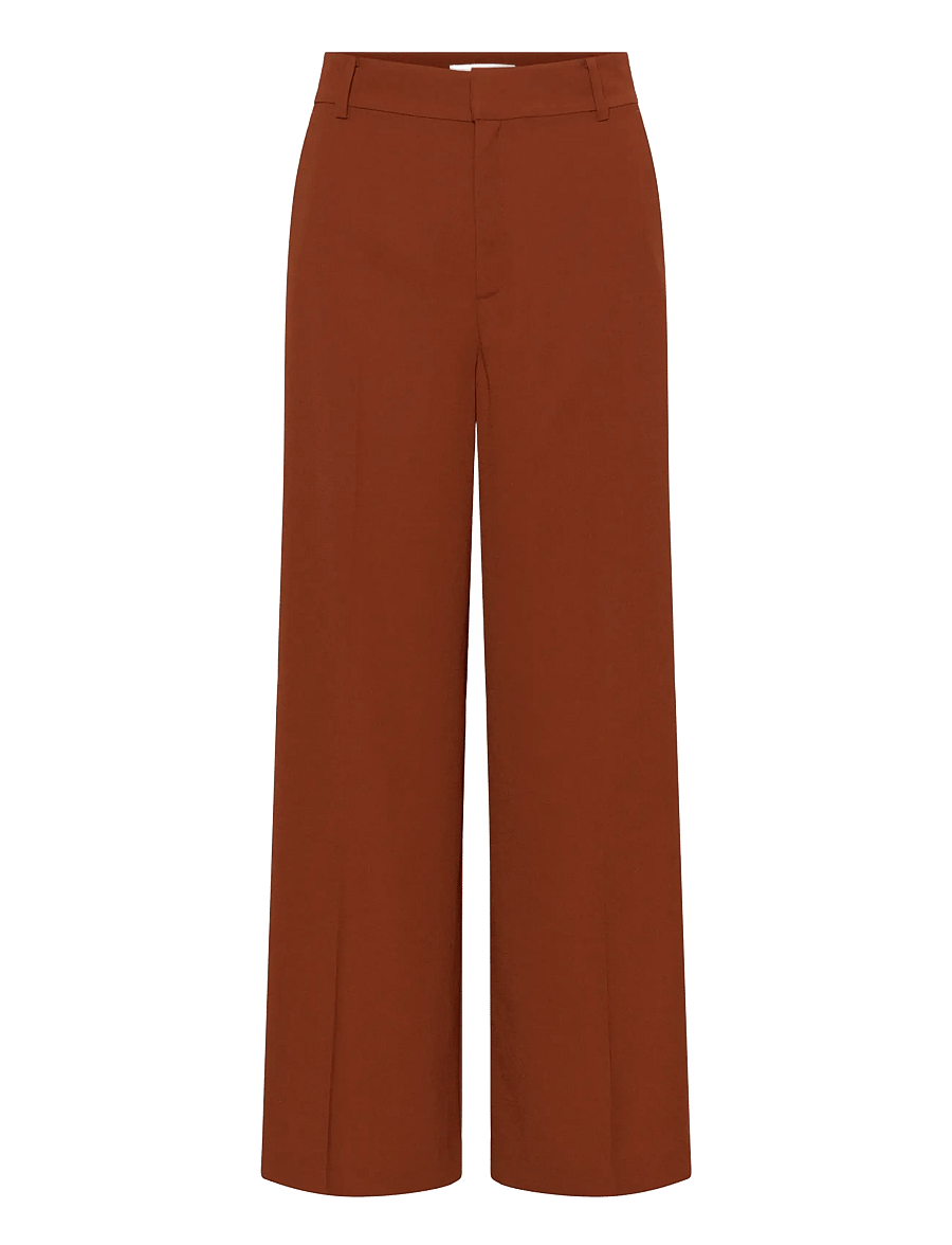 InWear - BRIEZIW SLIT PANTS - laia säärega püksid - brandy brown - 1