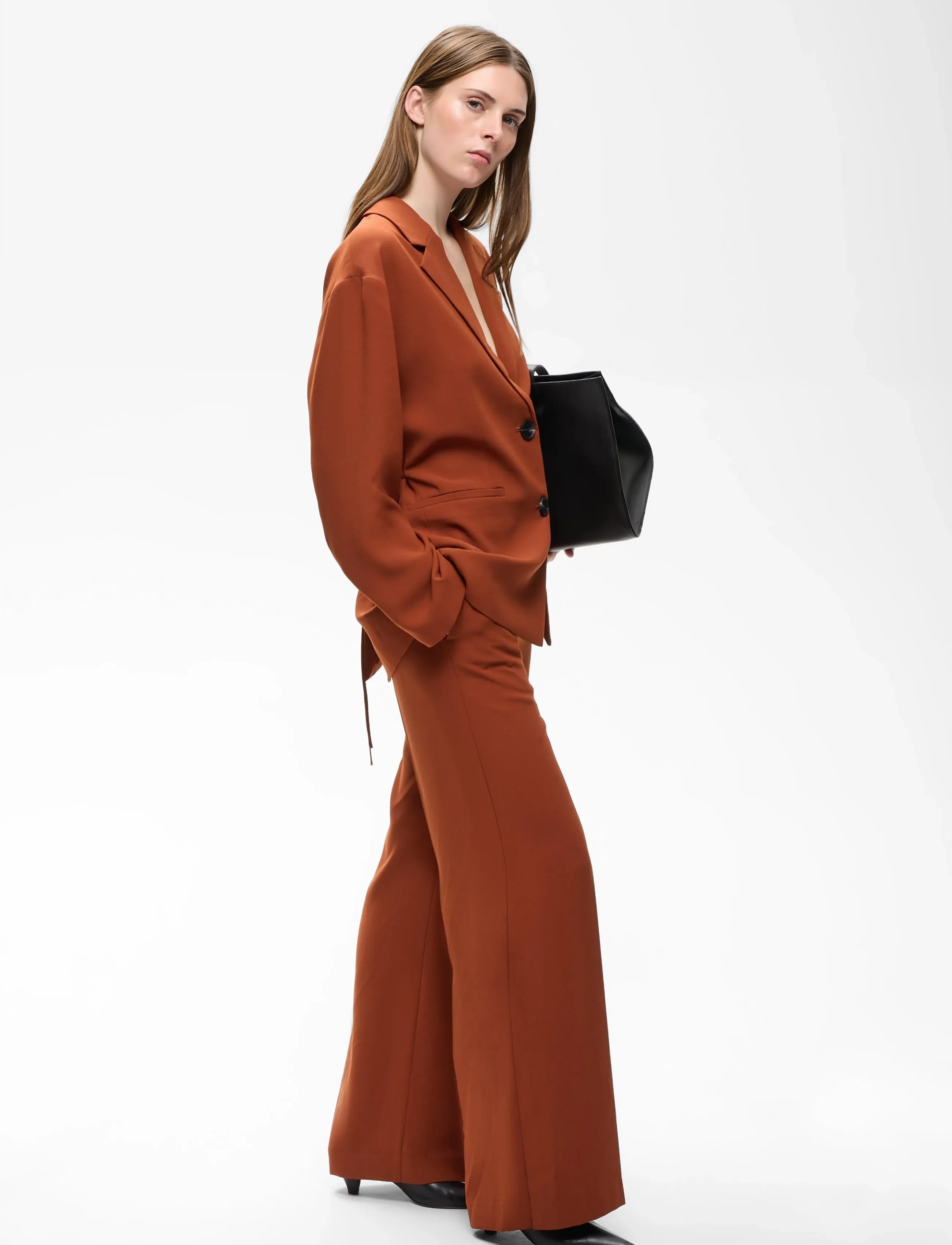 InWear BRIEZIW SLIT PANTS - InWear - BRANDY BROWN / brown