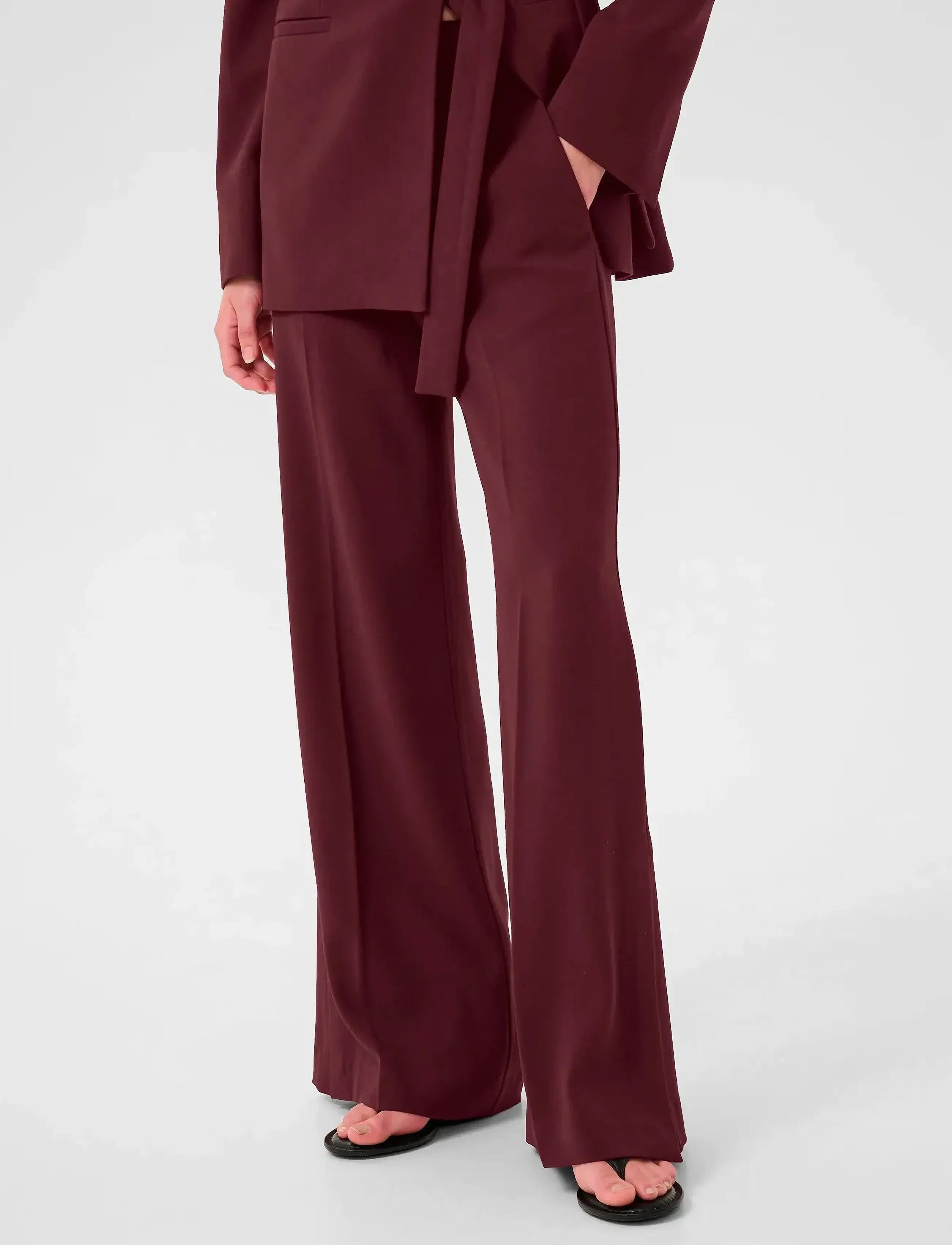InWear BRIEZIW SLIT PANTS - Tøj - CABERNET / burgundy