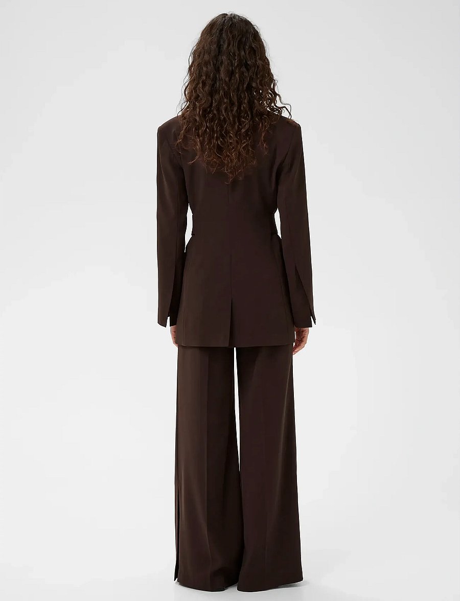 InWear - BRIEZIW SLIT PANTS - bukser med brede ben - coffee bean - 3