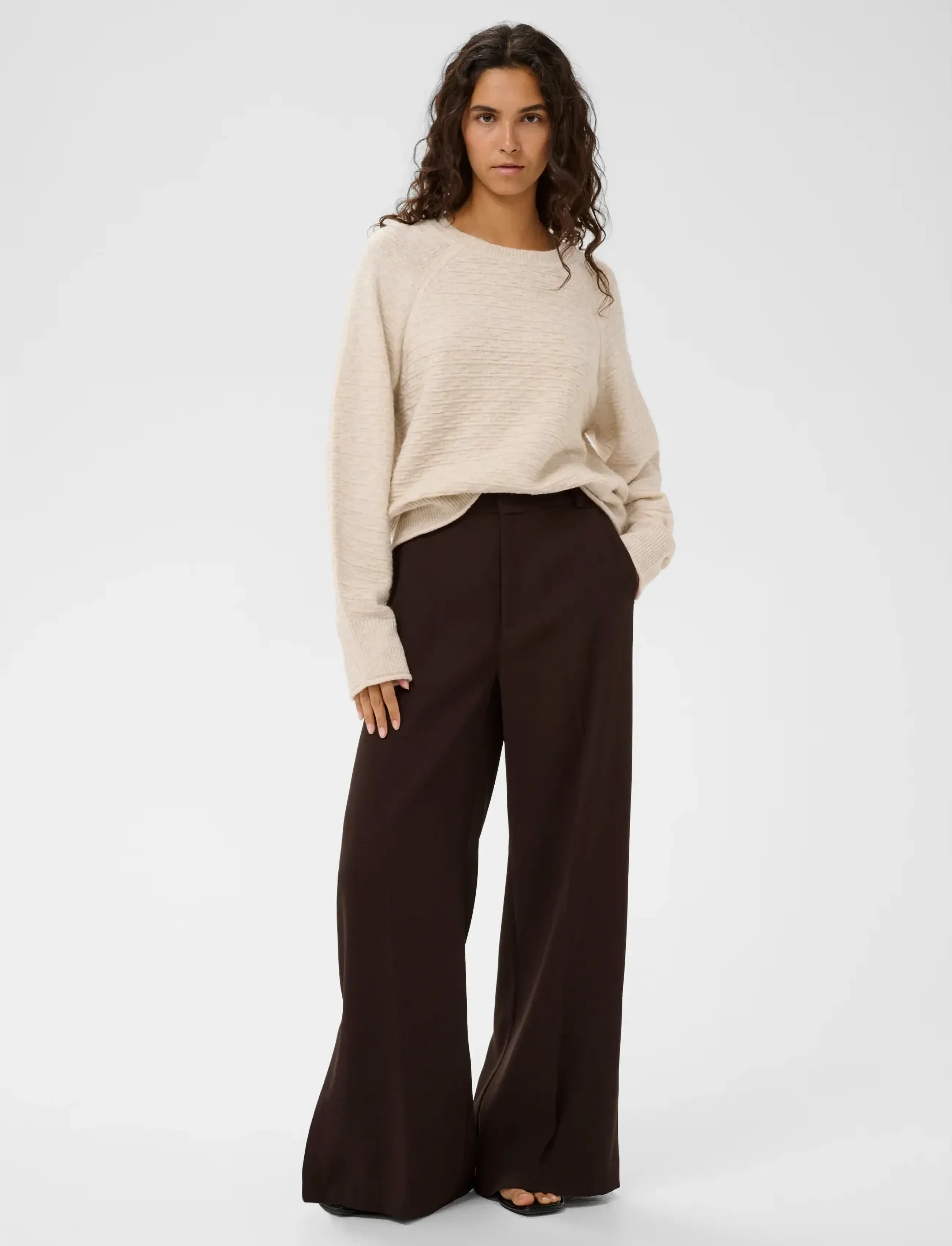 InWear - BRIEZIW SLIT PANTS - hosen mit weitem bein - coffee bean - 5