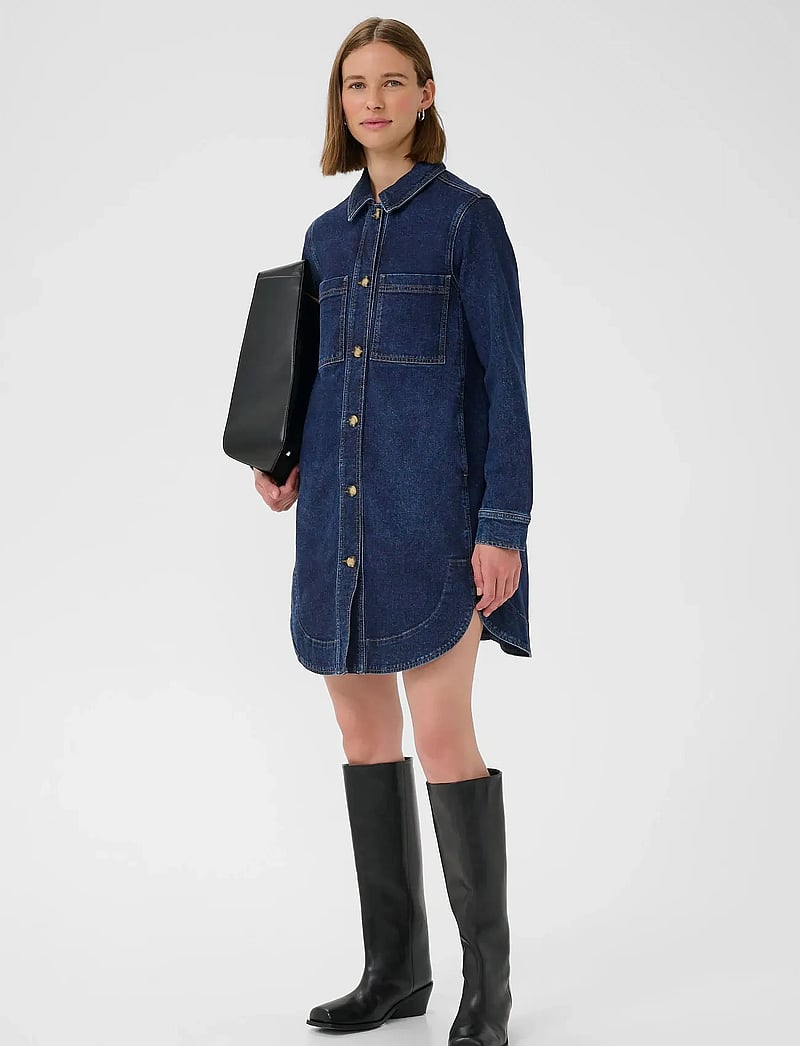 InWear - NanaIW Denim Dress - denim dresses - dark wash denim - 3