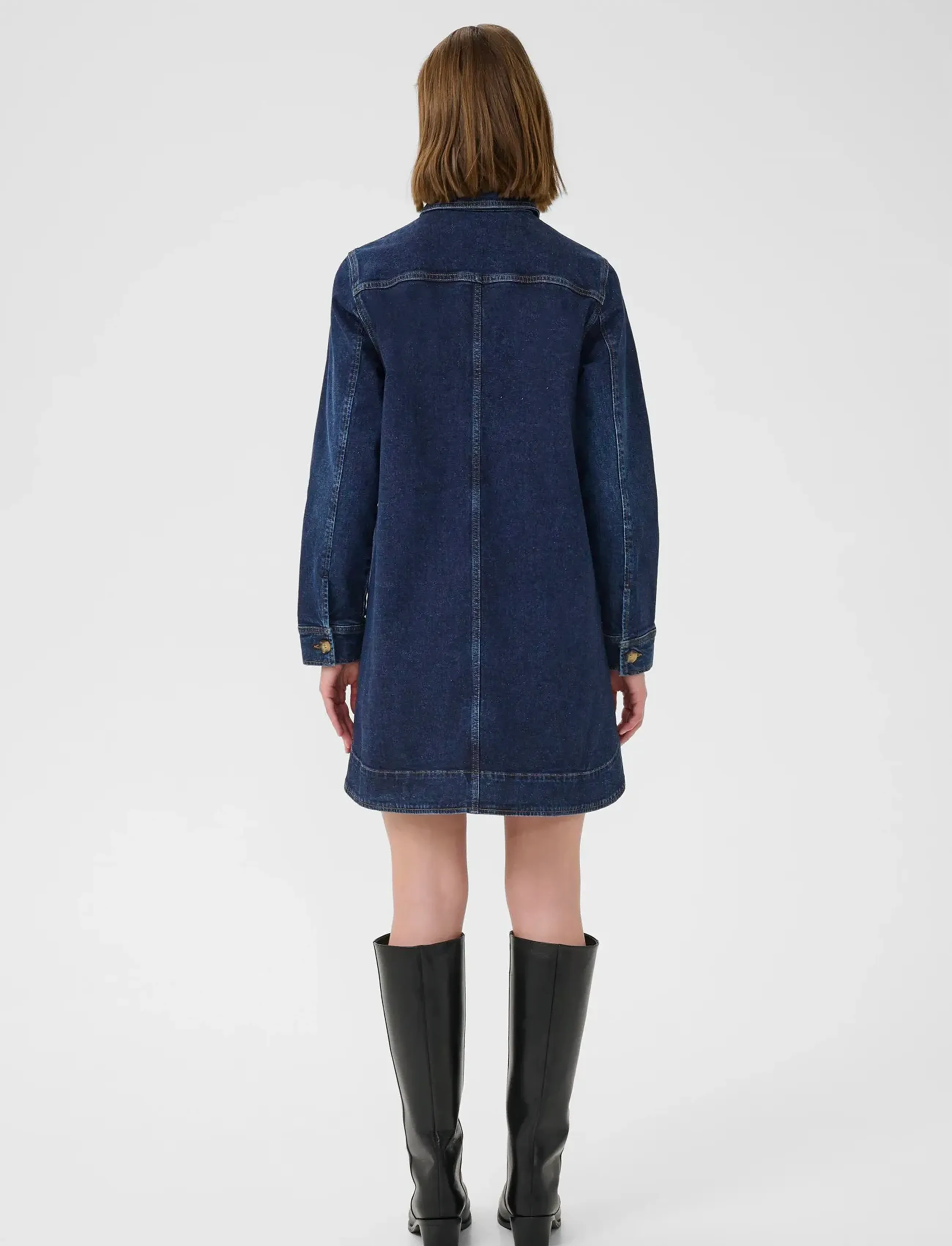 InWear - NanaIW Denim Dress - dark wash denim - 4