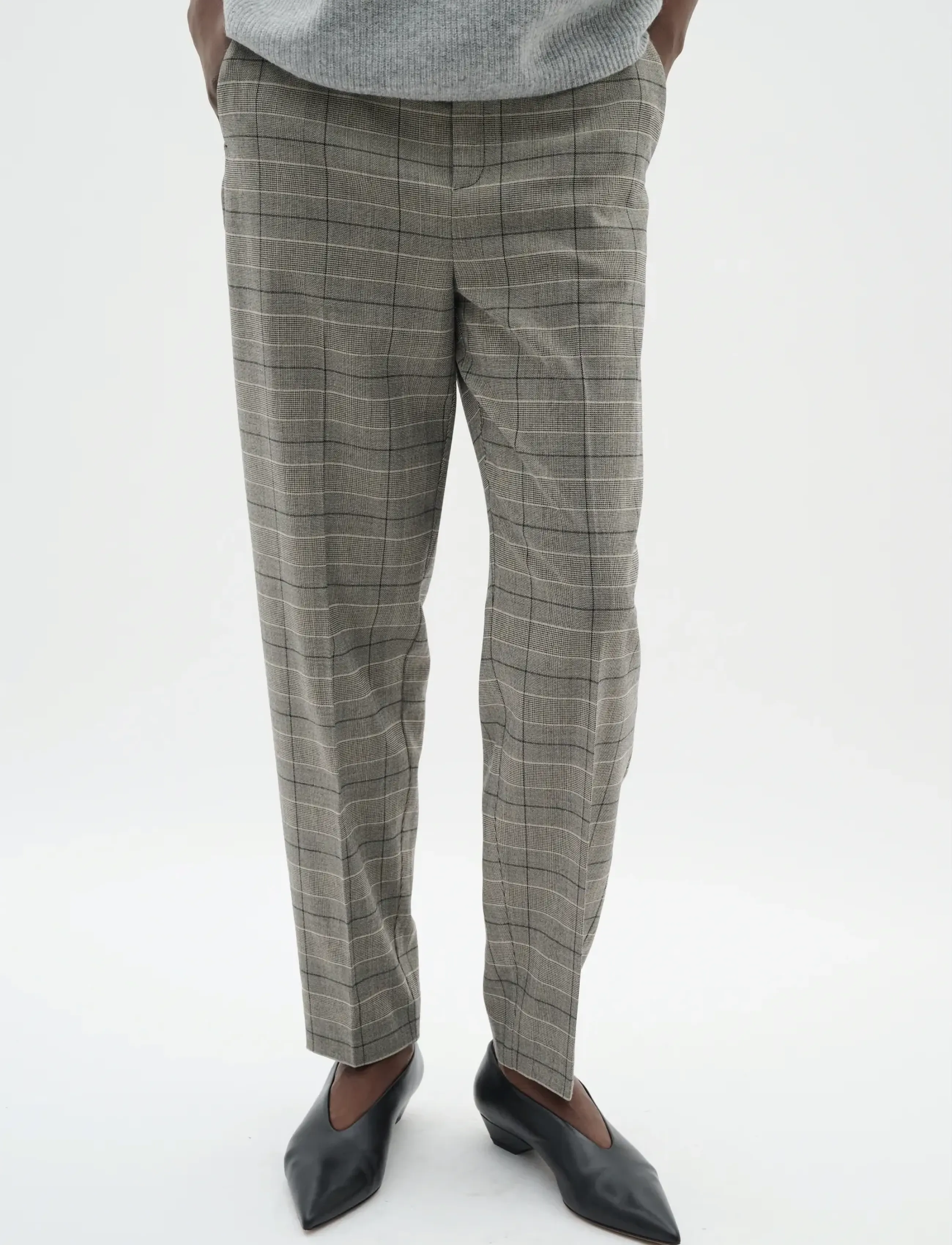 InWear BroklynIW Cigarette Pant - Kläder - BLACK / WHITE / beige