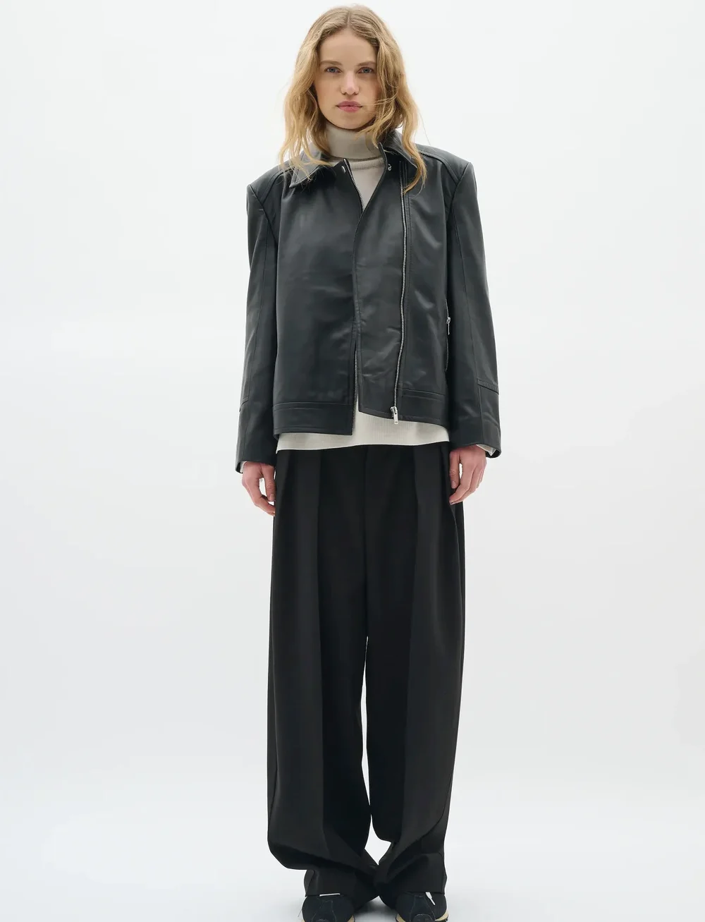 InWear - BryelleIW Wide Pant - vida byxor - black - 3