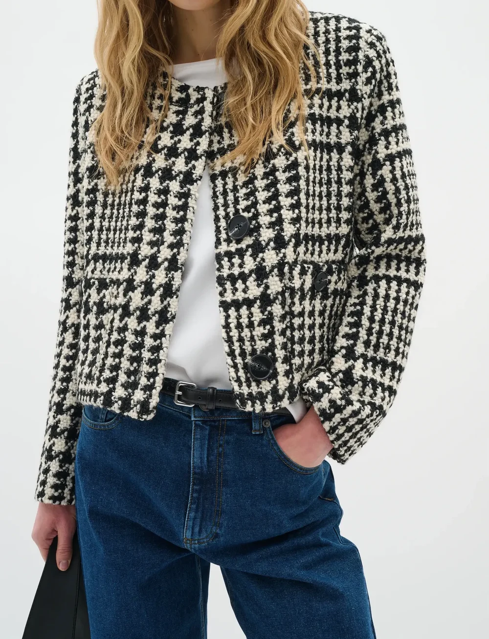 InWear - BryaIW Jacket - uldjakker - black / white - 0