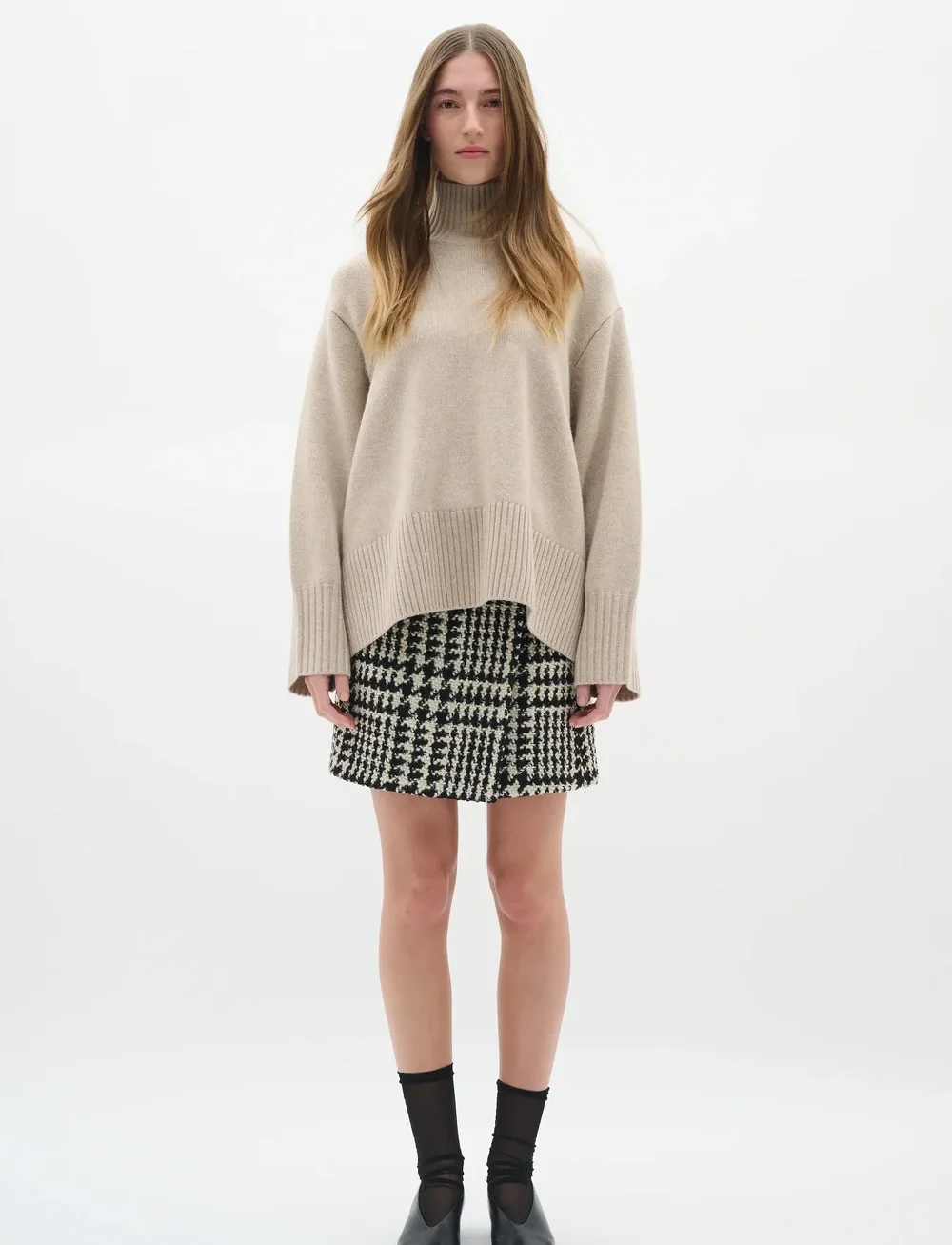 InWear - BryaIW Skirt - slå-om-nederdele - black / white - 3