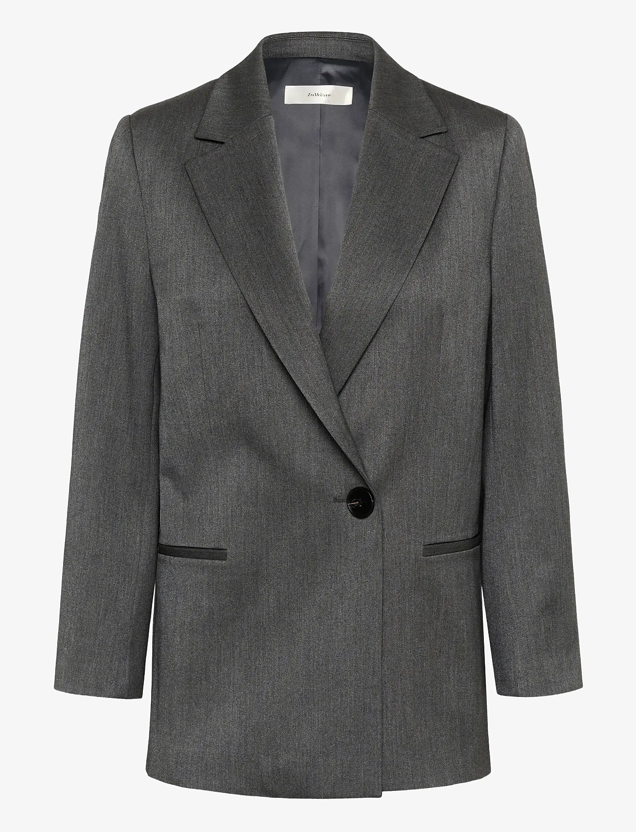 InWear - BrunildaIW Blazer - enkelknäppta kavajer - dark grey melange - 1