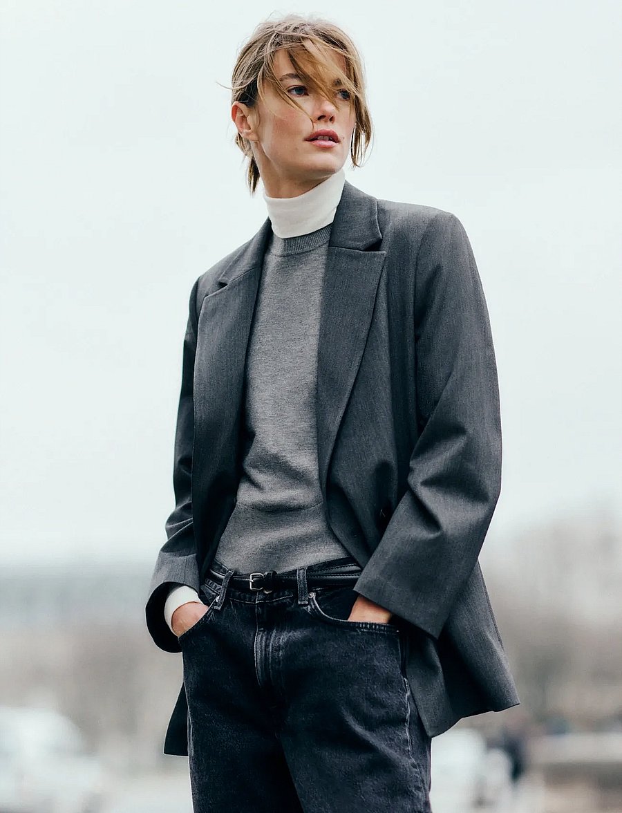 InWear - BrunildaIW Blazer - single breasted blazers - dark grey melange - 0
