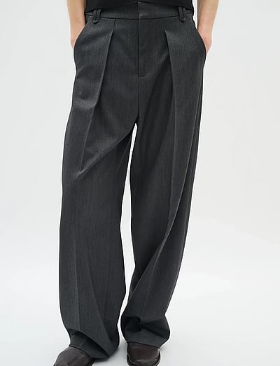 InWear BrunildaIW Wide Pant - Laia säärega püksid - DARK GREY MELANGE / grey