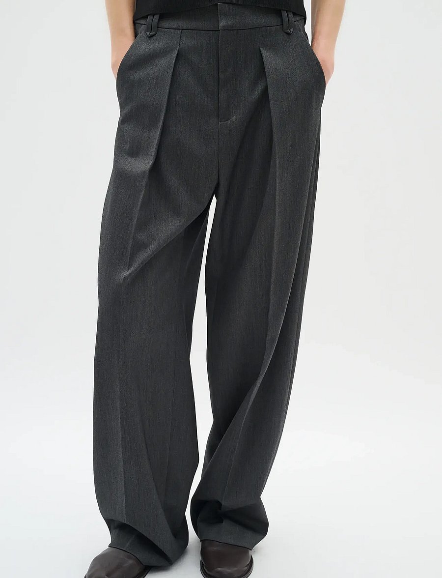 InWear - BrunildaIW Wide Pant - anzugshosen - dark grey melange - 0