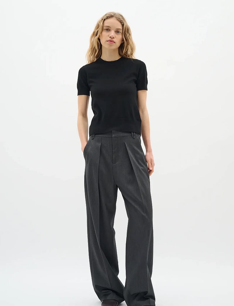 InWear - BrunildaIW Wide Pant - habitbukser - dark grey melange - 3