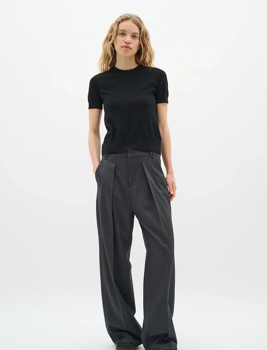 InWear - BrunildaIW Wide Pant - anzugshosen - dark grey melange - 3