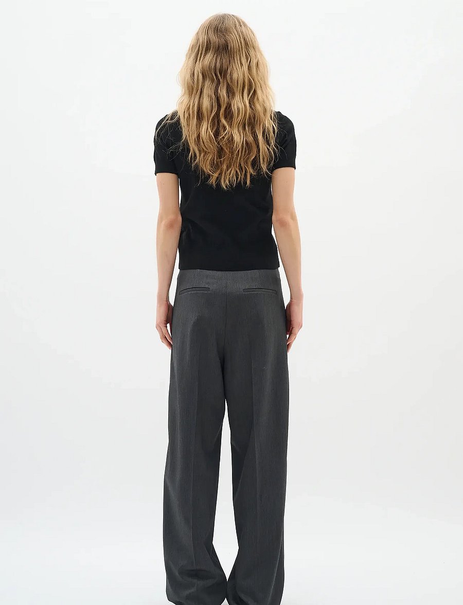 InWear - BrunildaIW Wide Pant - anzugshosen - dark grey melange - 4