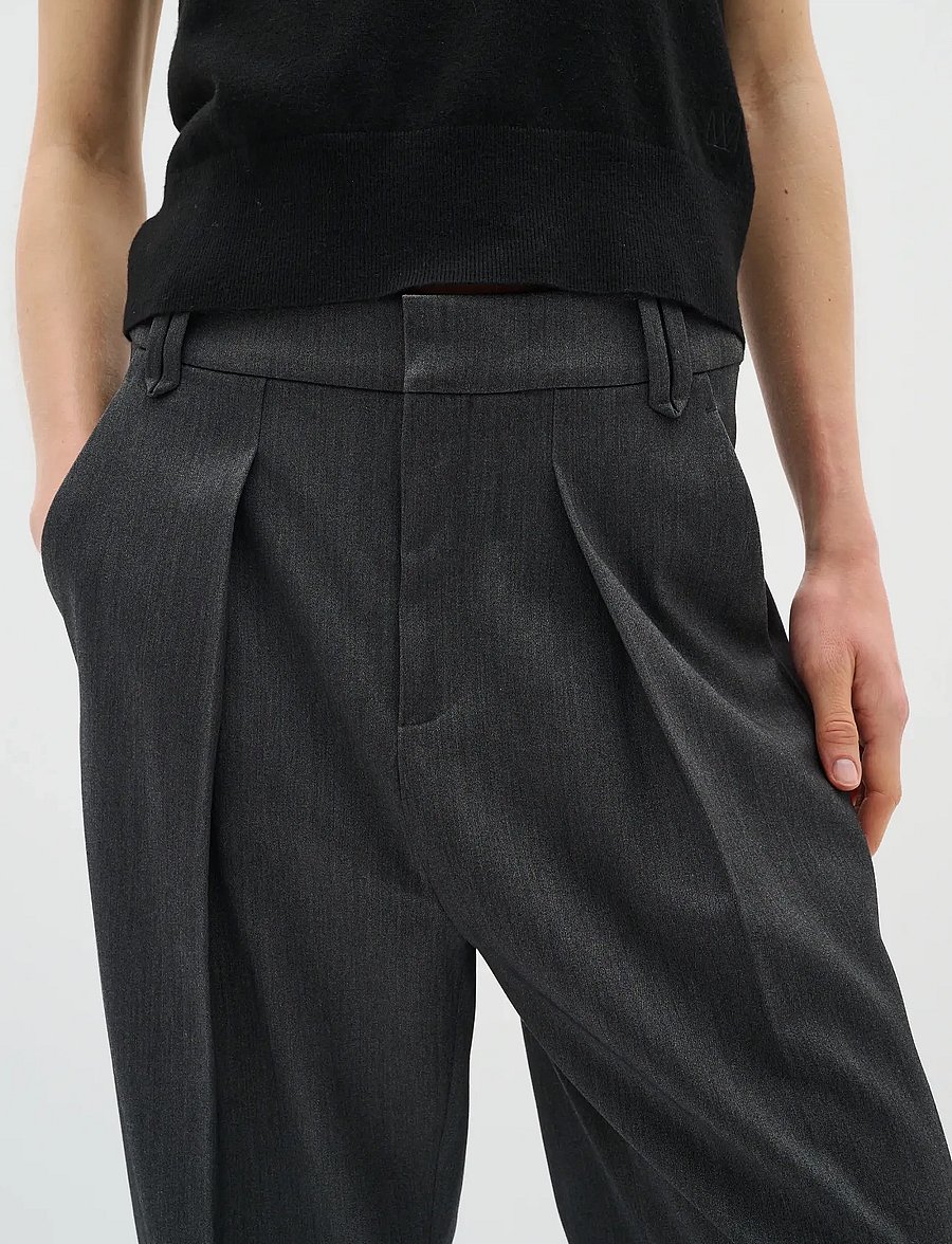 InWear - BrunildaIW Wide Pant - anzugshosen - dark grey melange - 5