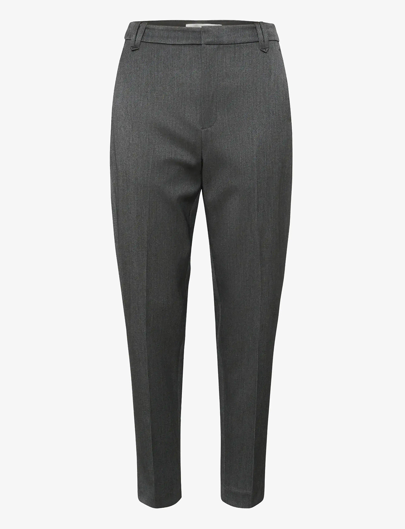 InWear - BrunildaIW Tapered Pant - sirge säärega püksid - dark grey melange - 1