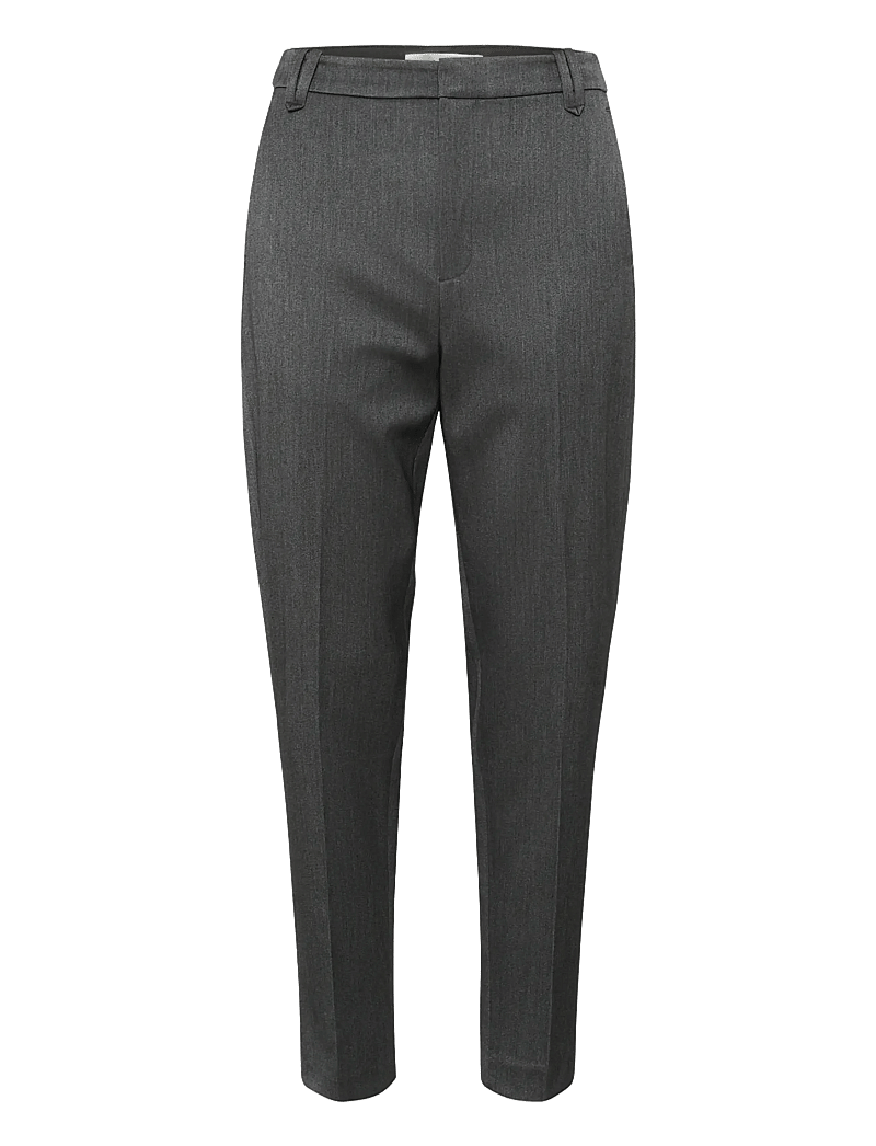 InWear - BrunildaIW Tapered Pant - sirge säärega püksid - dark grey melange - 1