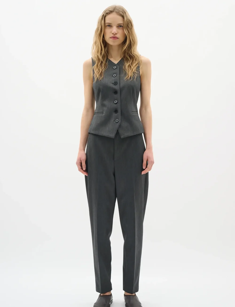 InWear - BrunildaIW Waistcoat - waistcoats - dark grey melange - 3