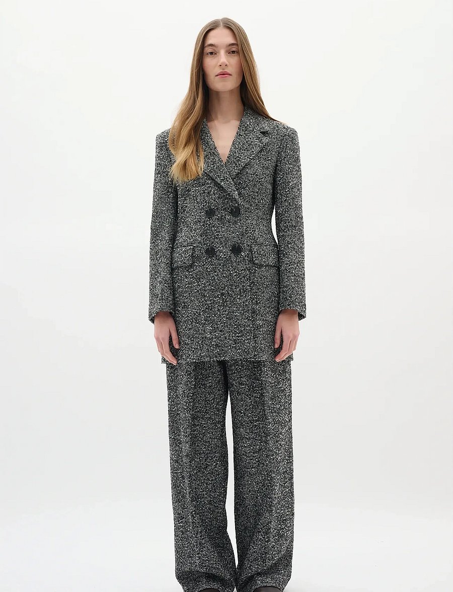 InWear - BryannyIW Blazer - zweireihige blazer - black / white - 3